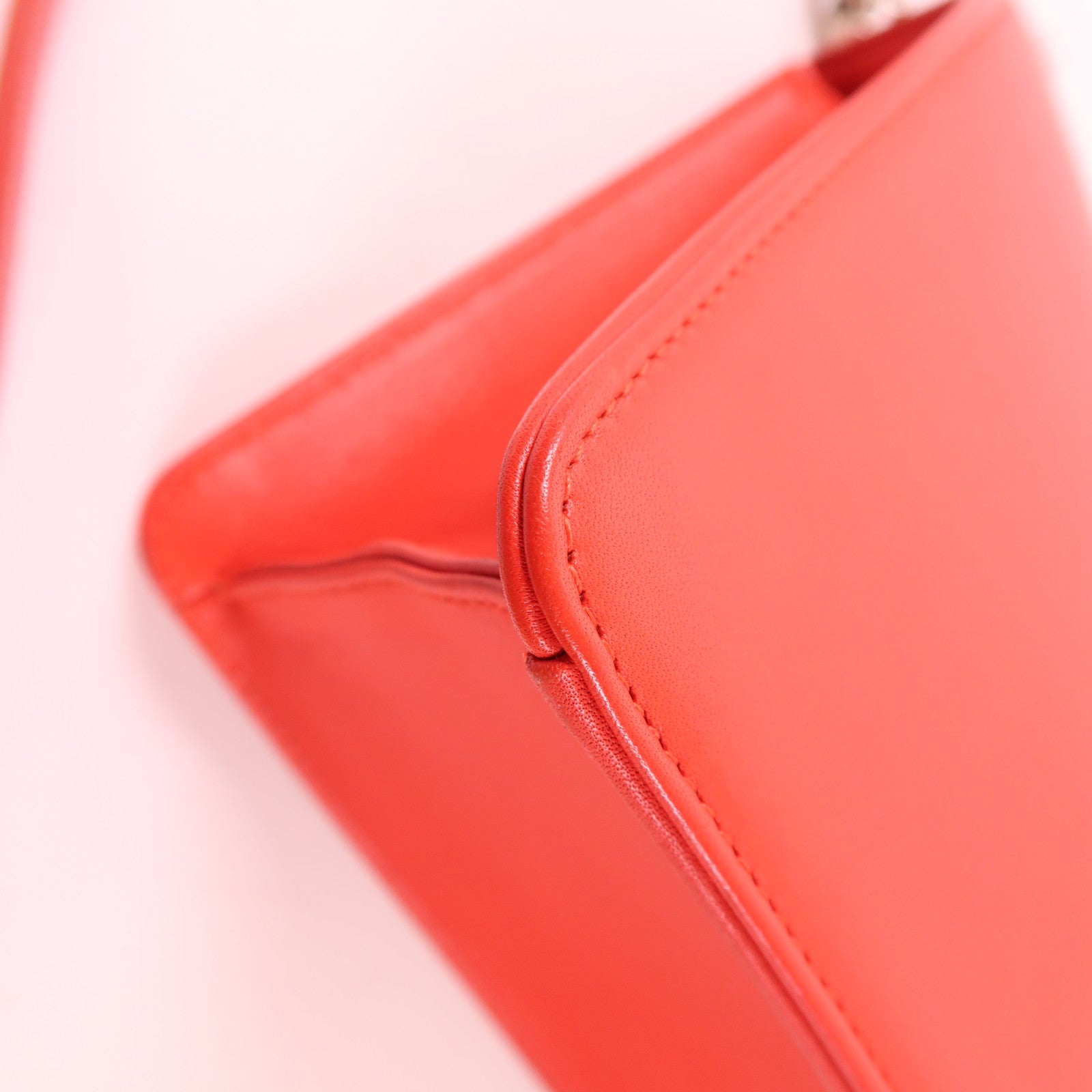 Dior 魔鬼魚皮革/牛皮皮革Chain Shoulder Bag銀扣鏈帶肩背袋