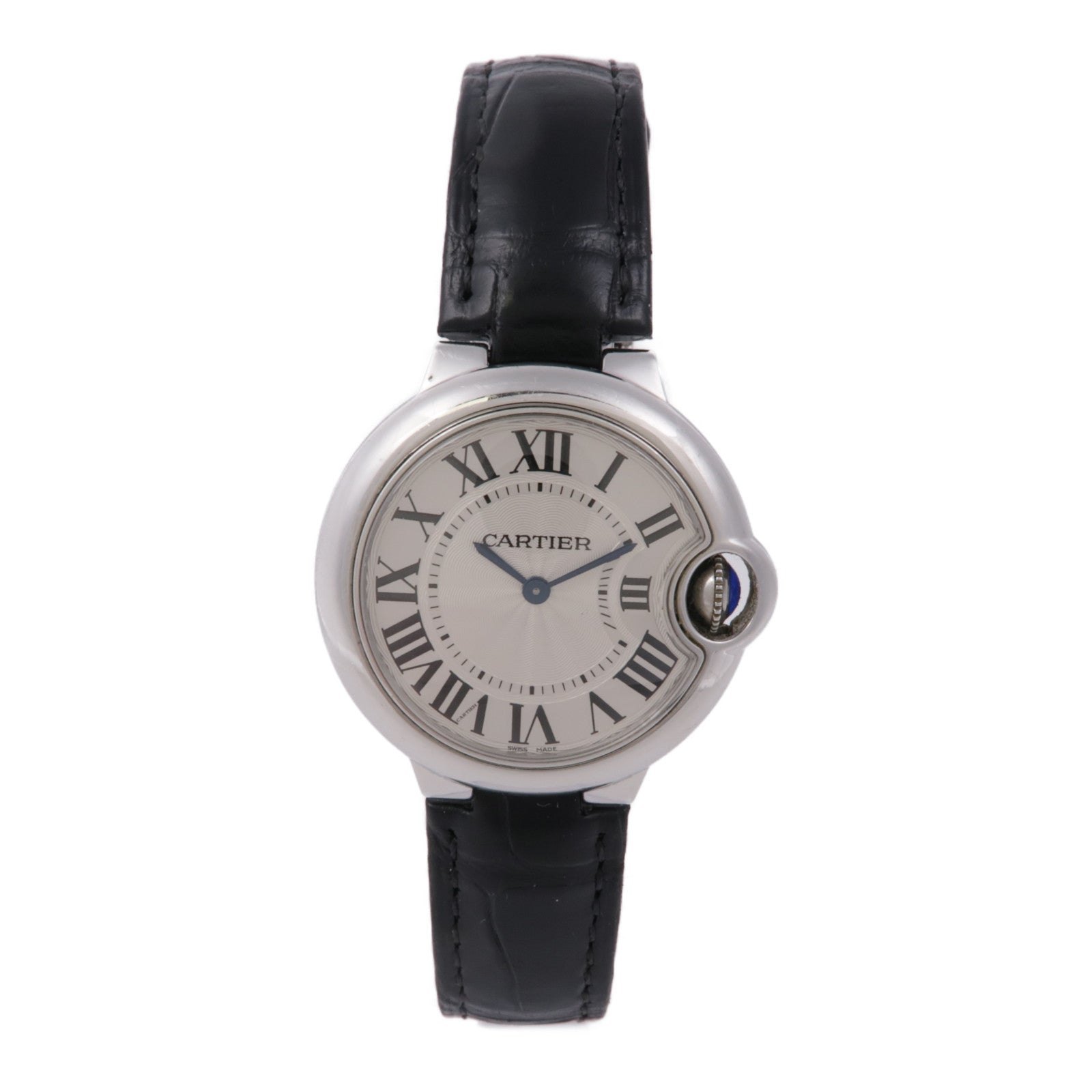 CARTIER Ballon Bleu 33mm不鏽鋼/皮革/手錶石英機芯