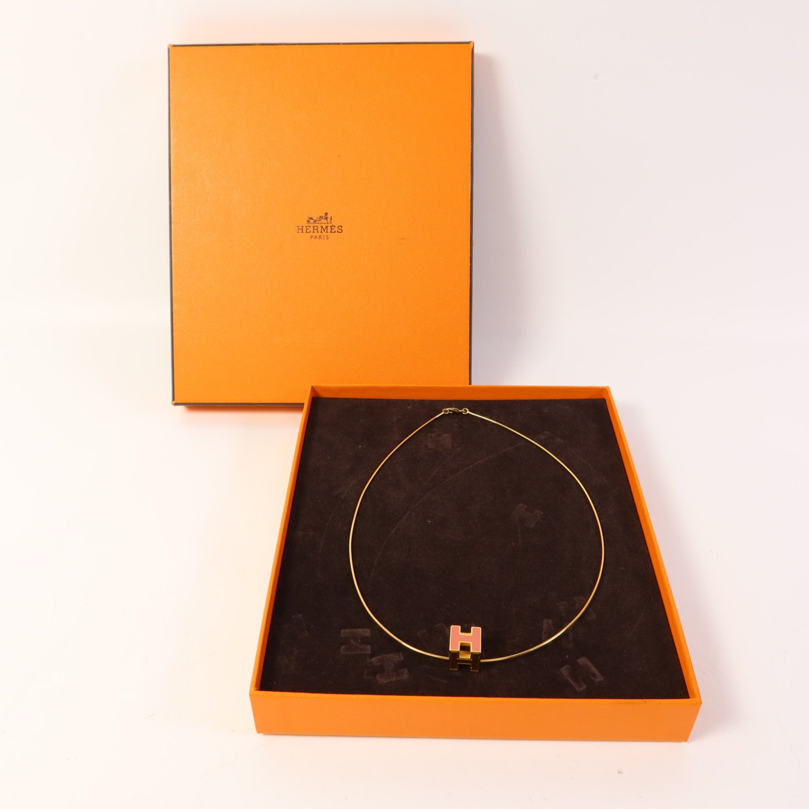 HERMES 金屬Cube d'H (H Cube)項鍊