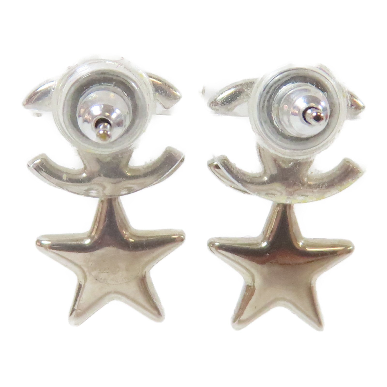 CHANEL PVC/金屬Earrings耳環銀色