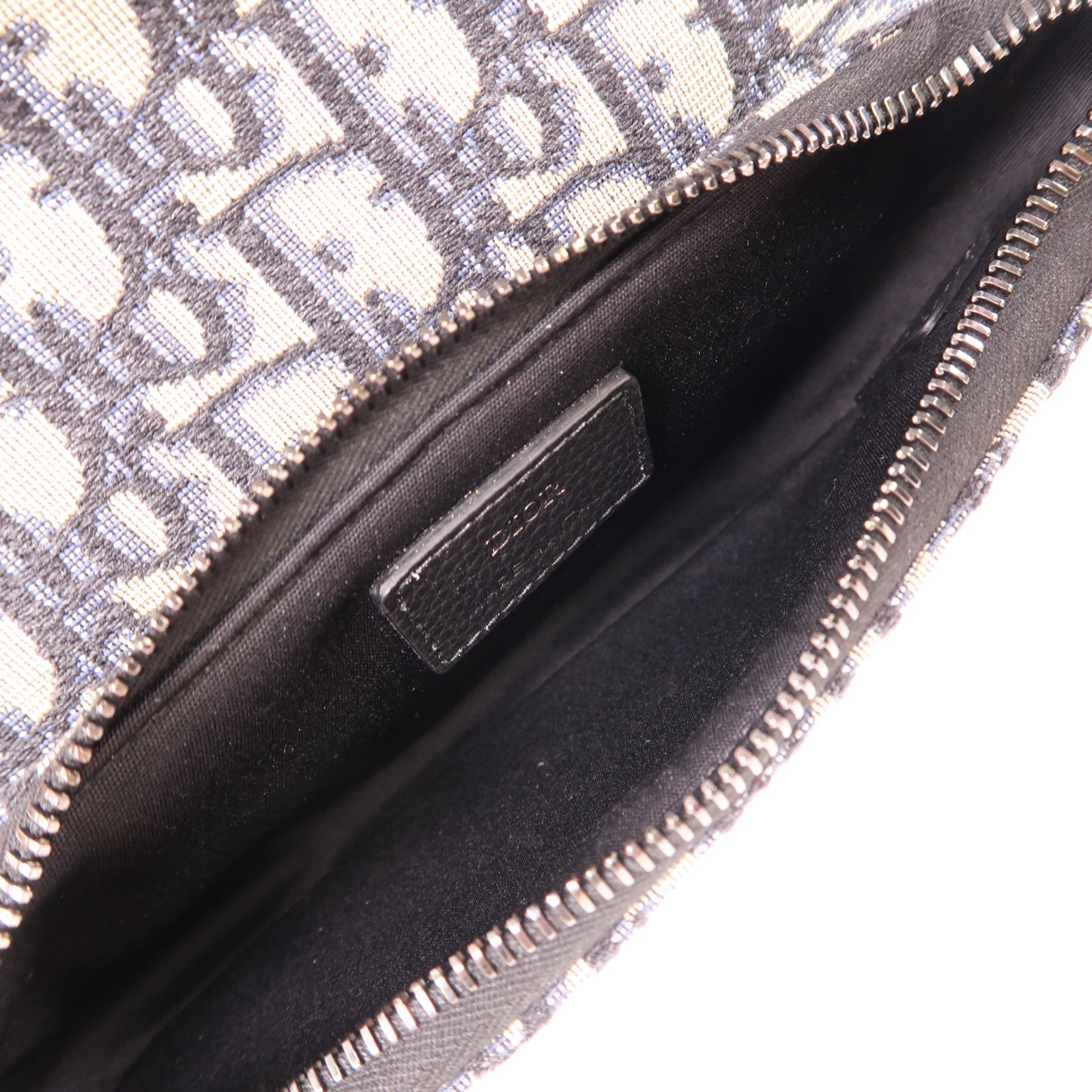 Dior CD SHW Saddle Pouch Canvas Navy/Beige