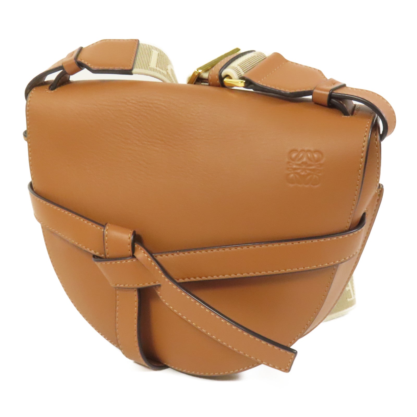 LOEWE 牛皮皮革Small Gate金扣肩背袋