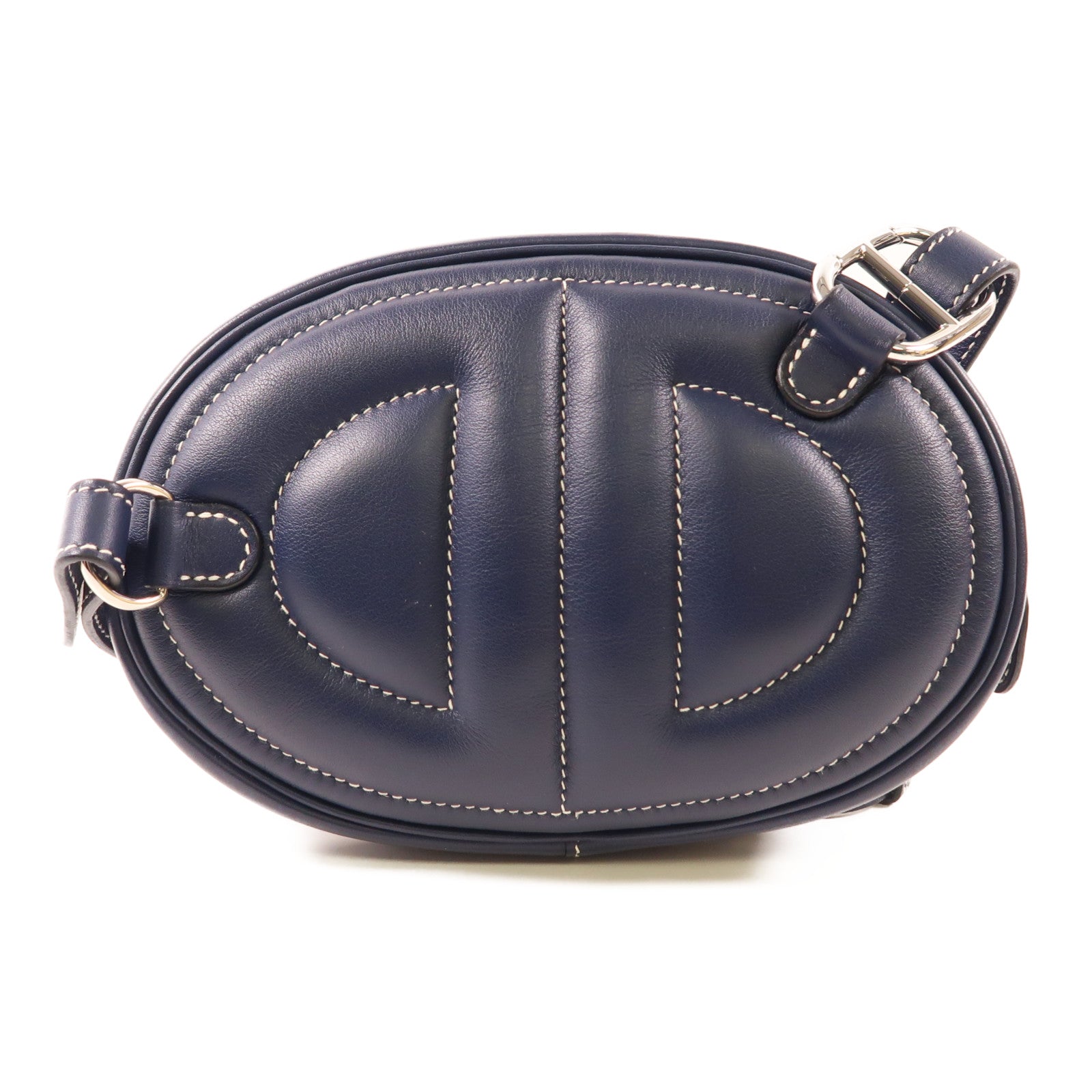 HERMES PHW In The Loop Belt Bag Swift Leather Navy