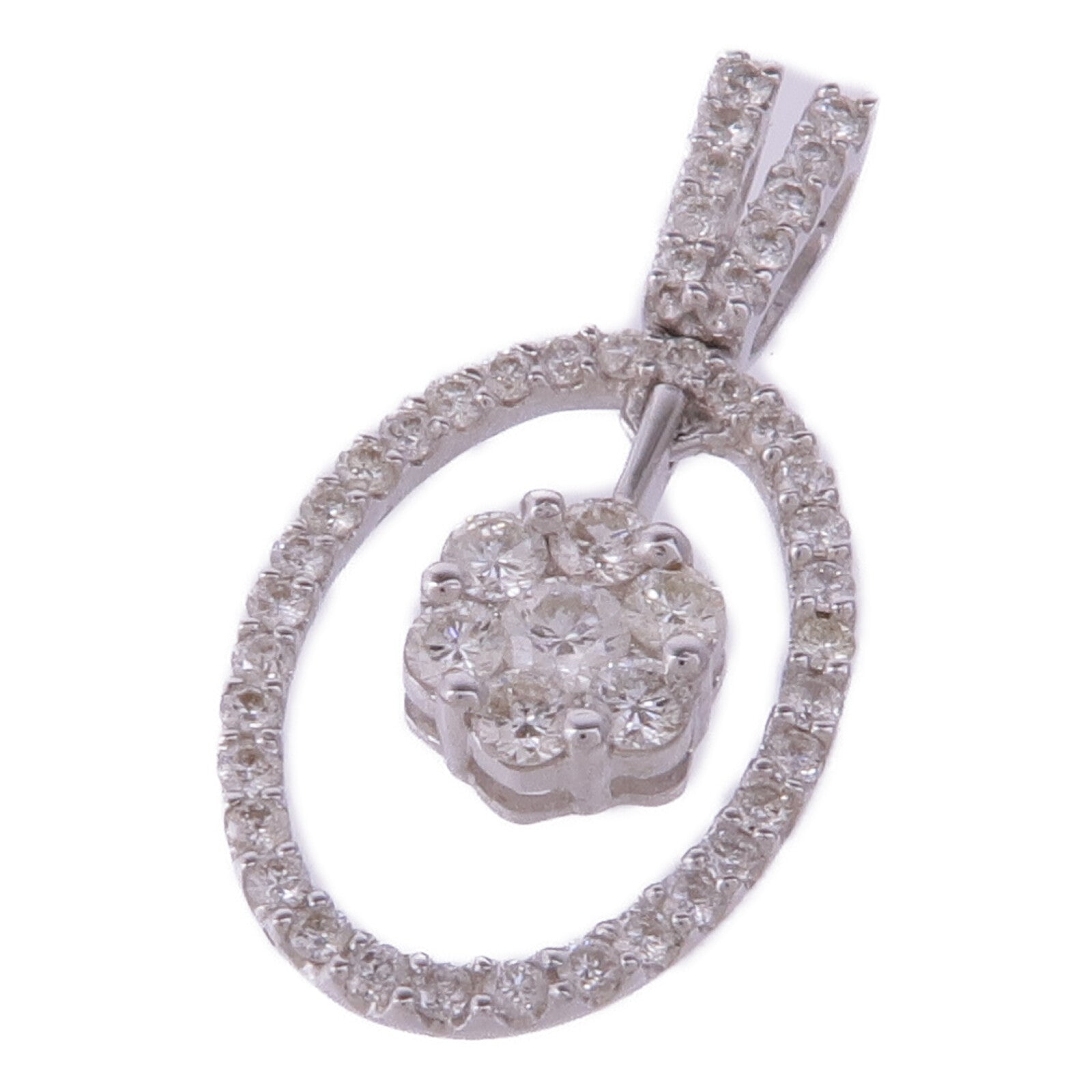 JEWELRY 18K白金Diamond Pendant Top鑽石吊墜