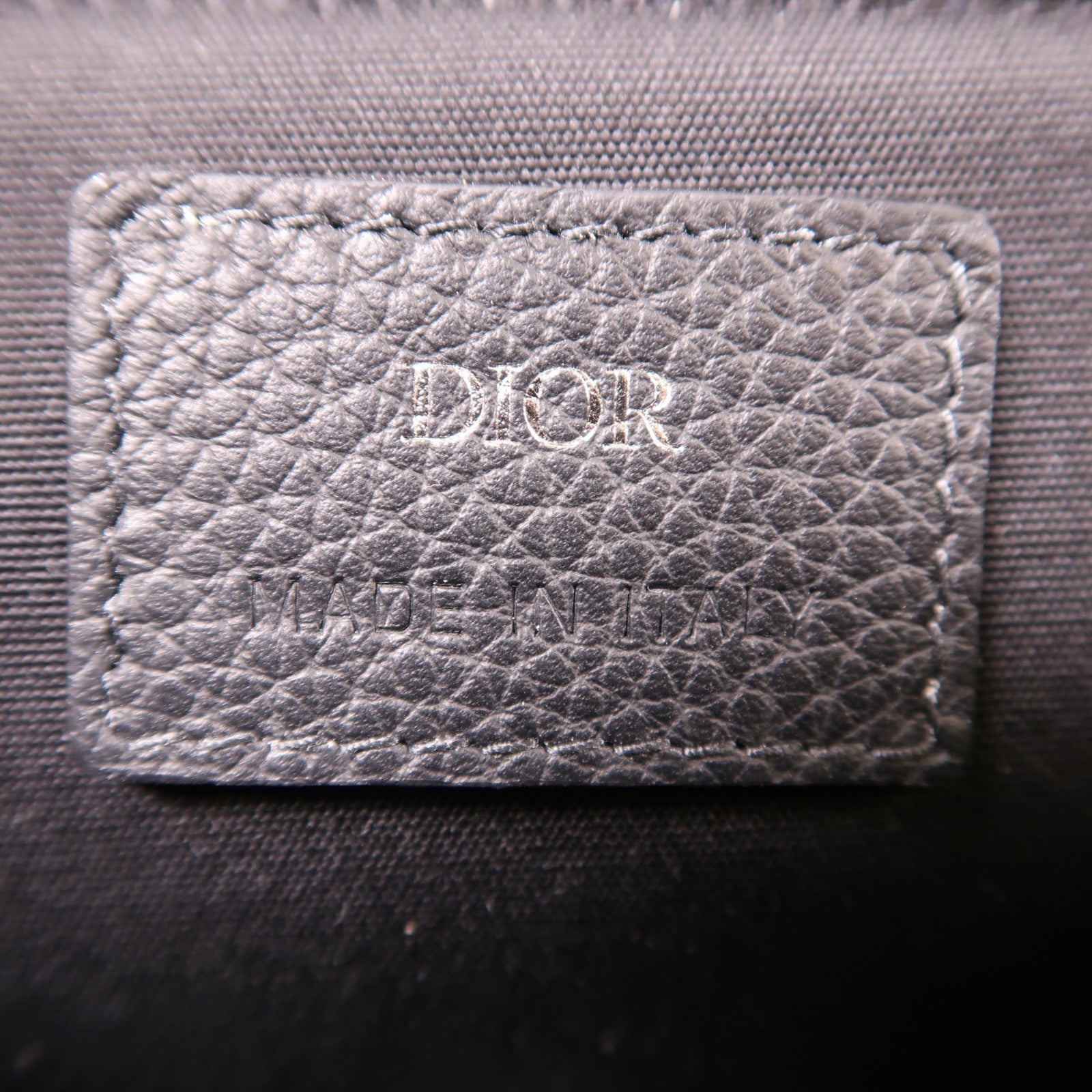 Dior 帆布Saddle Pouch銀扣手拿包