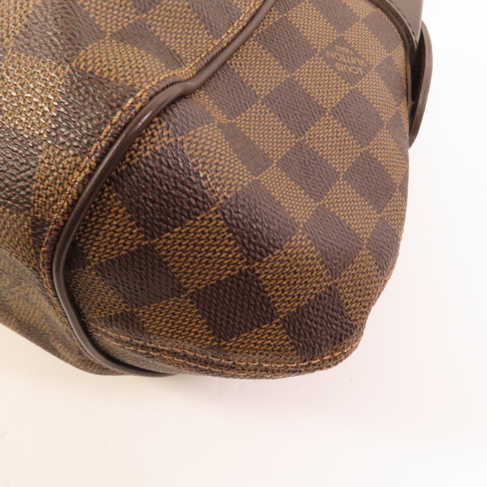 LOUIS VUITTON Damier Sistina PM金扣手挽袋