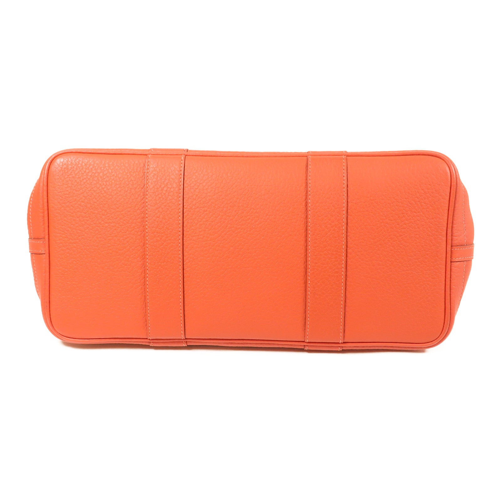 HERMES 【激減優惠】Country皮革Garden Party PM銀扣手挽袋Rouge Pivoine