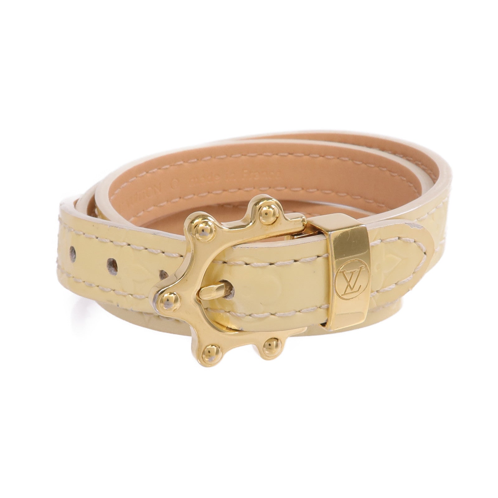 LOUIS VUITTON 【激減優惠】Monogram Vernis Triple Tour Bracelet金扣手帶