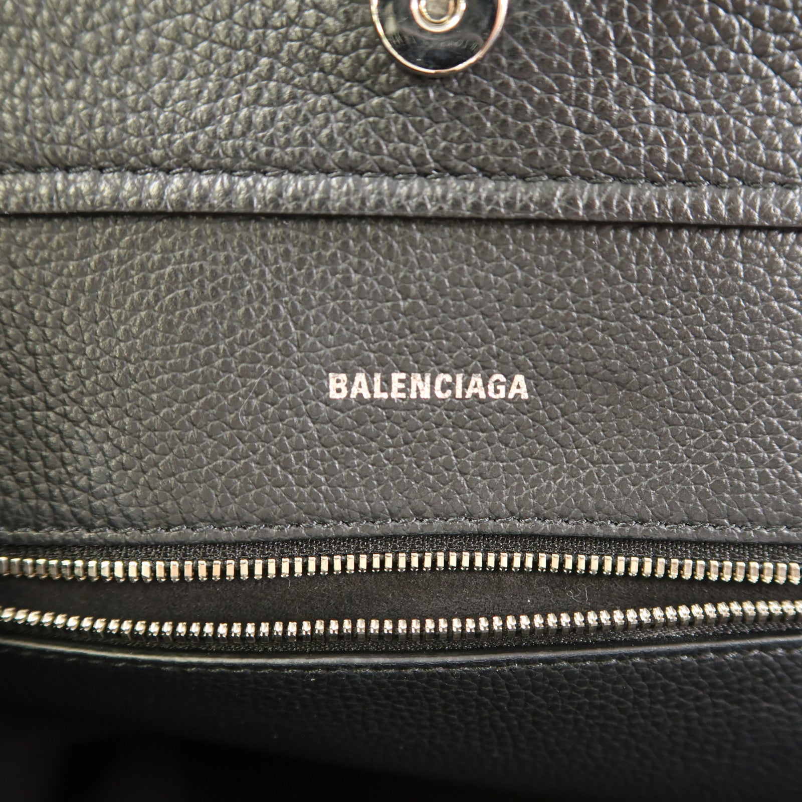 BALENCIAGA 牛皮皮革2 Way Shoulder銀扣手挽肩背兩用袋