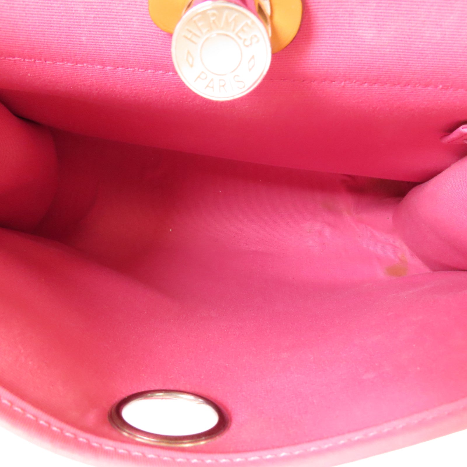 HERMES 帆布Herbag PM銀扣手挽肩背兩用袋