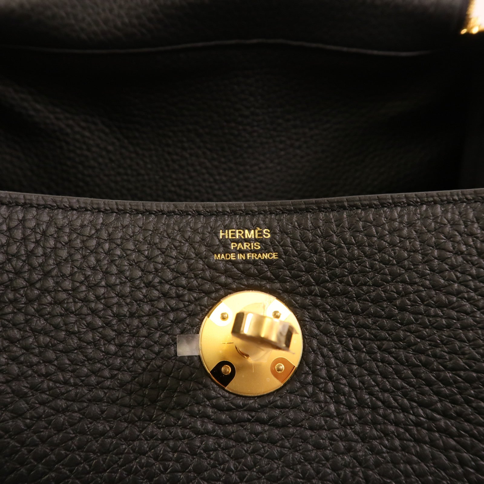 HERMES Clemence皮革Lindy 26手挽肩背兩用袋Noir