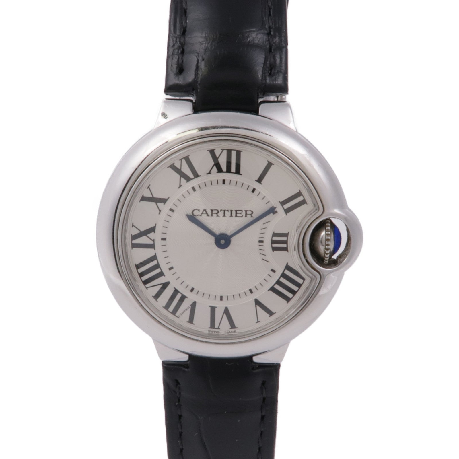 CARTIER Ballon Bleu 33mm不鏽鋼/皮革/手錶石英機芯