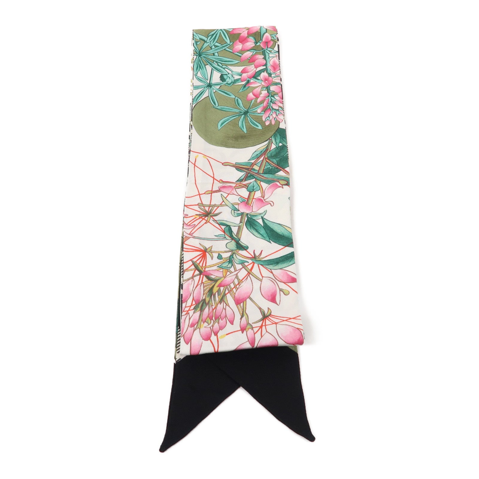 Salvatore Ferragamo 【激減優惠】絲質Scarf絲巾黑色/白色