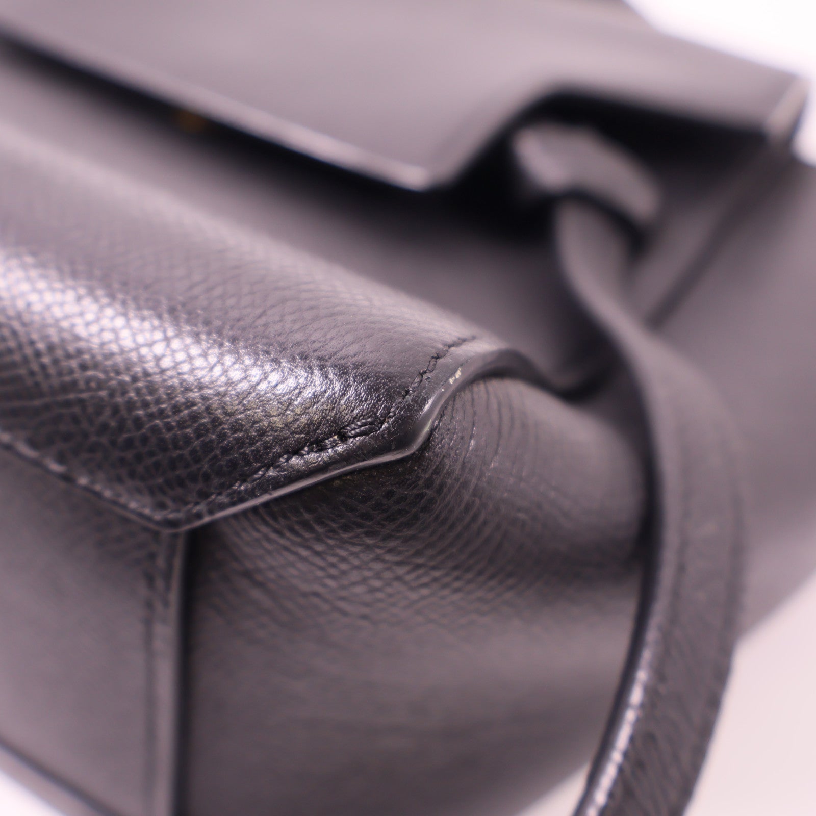 CELINE 牛皮皮革Belt Bag金扣手挽肩背兩用袋黑色