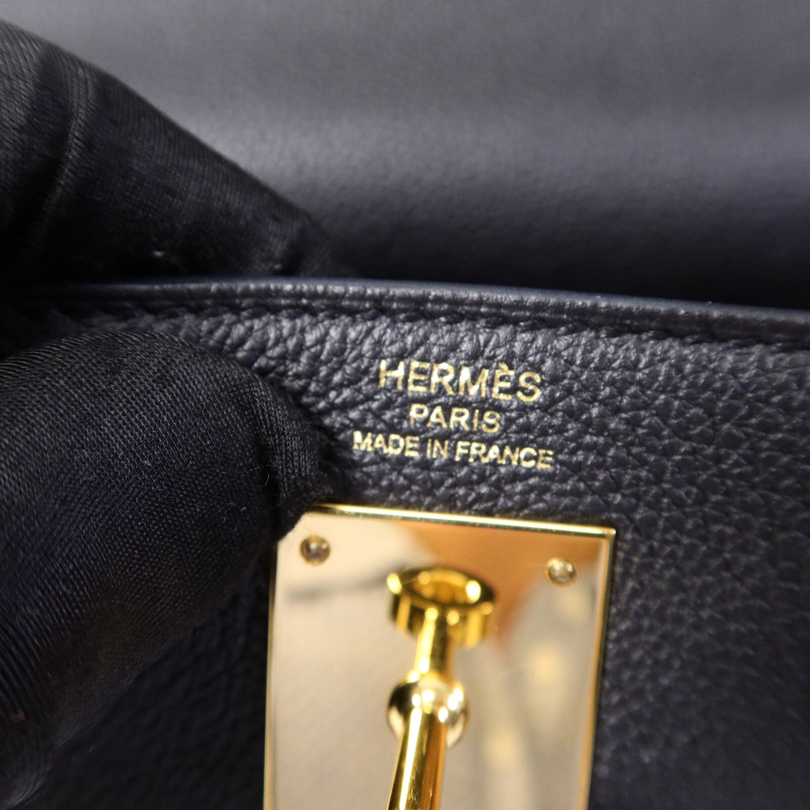 HERMES Togo皮革Kelly 28手挽肩背兩用袋Noir
