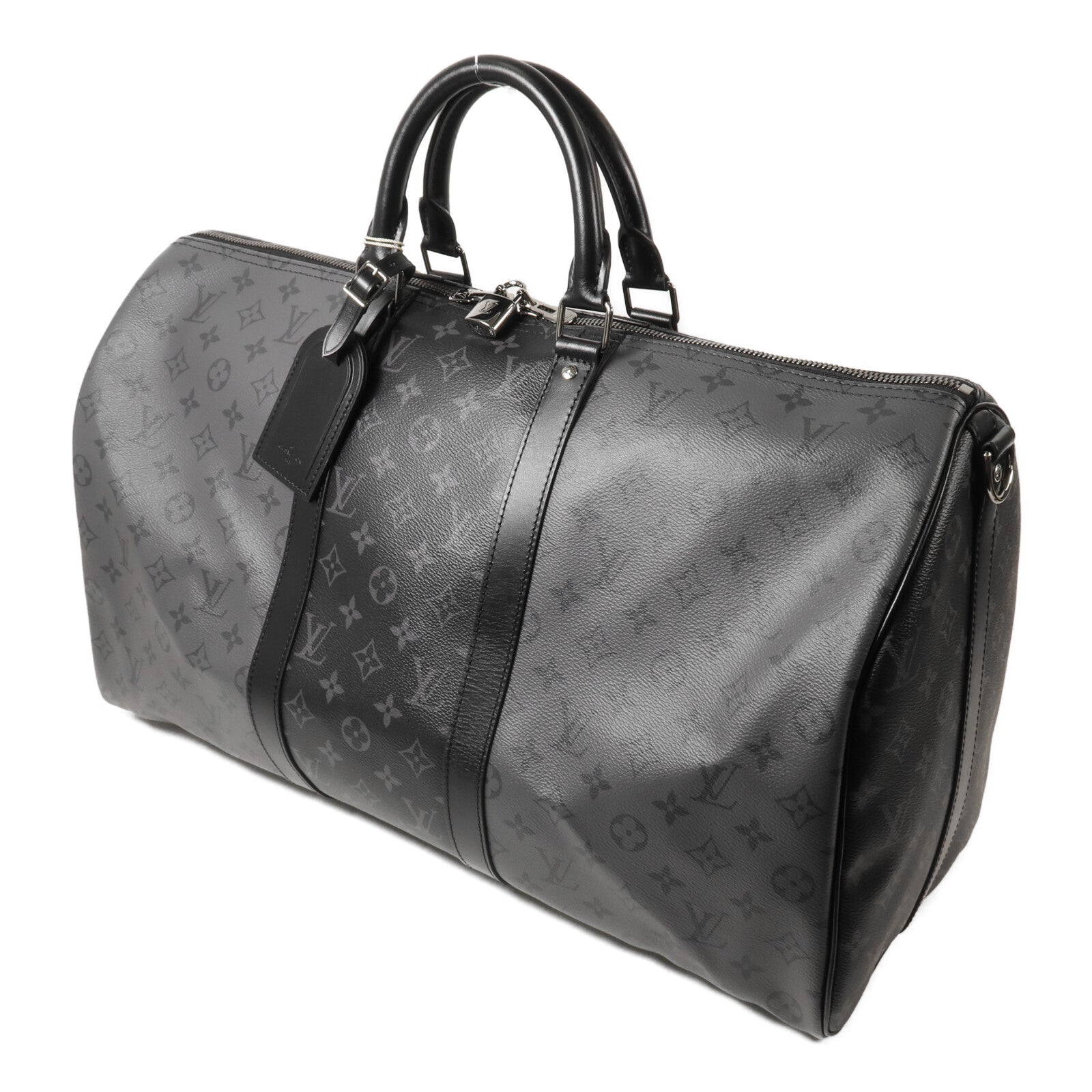 LOUIS VUITTON Monogram Eclipse Keepall Bandouliere 50手挽肩背兩用袋
