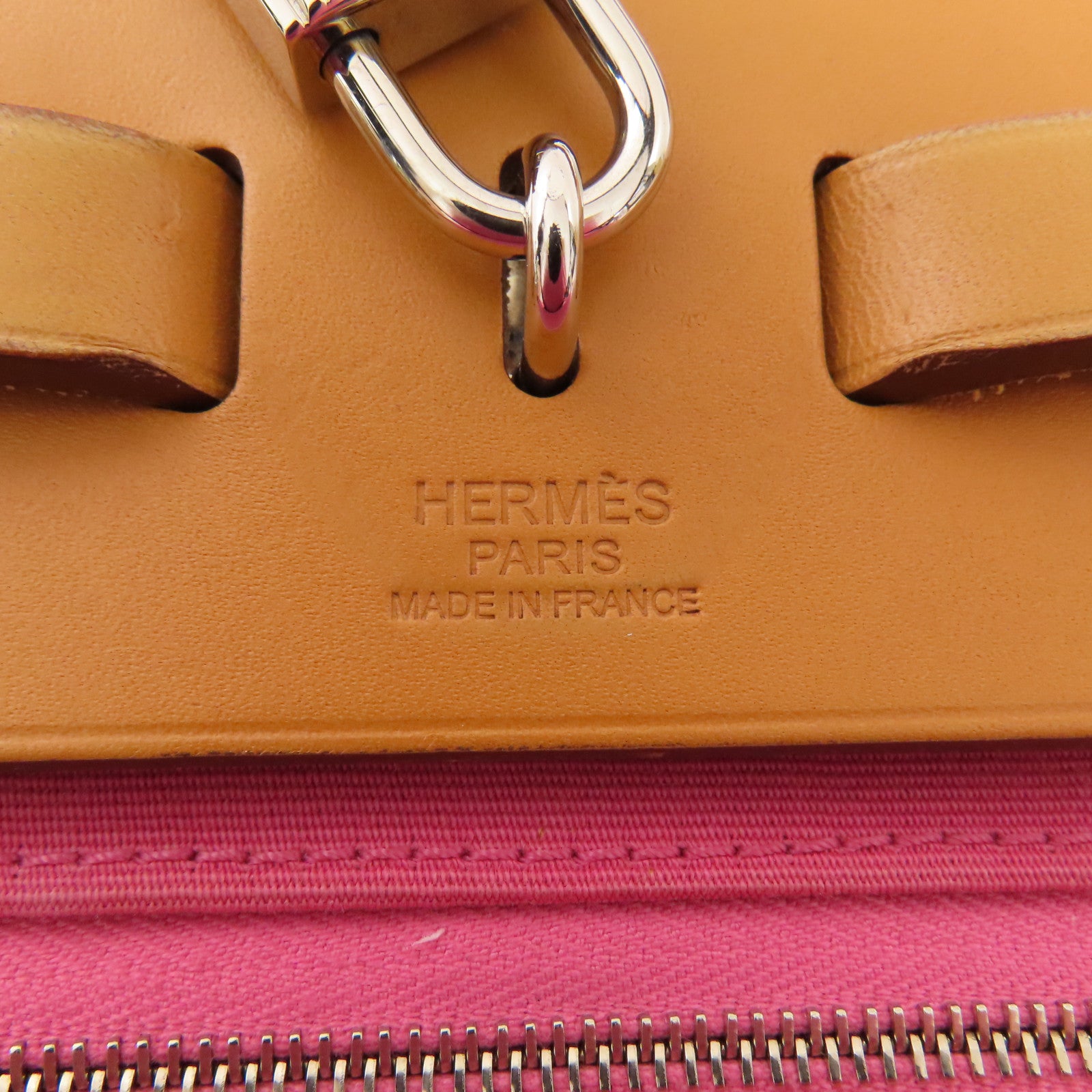 HERMES 帆布Herbag PM銀扣手挽肩背兩用袋