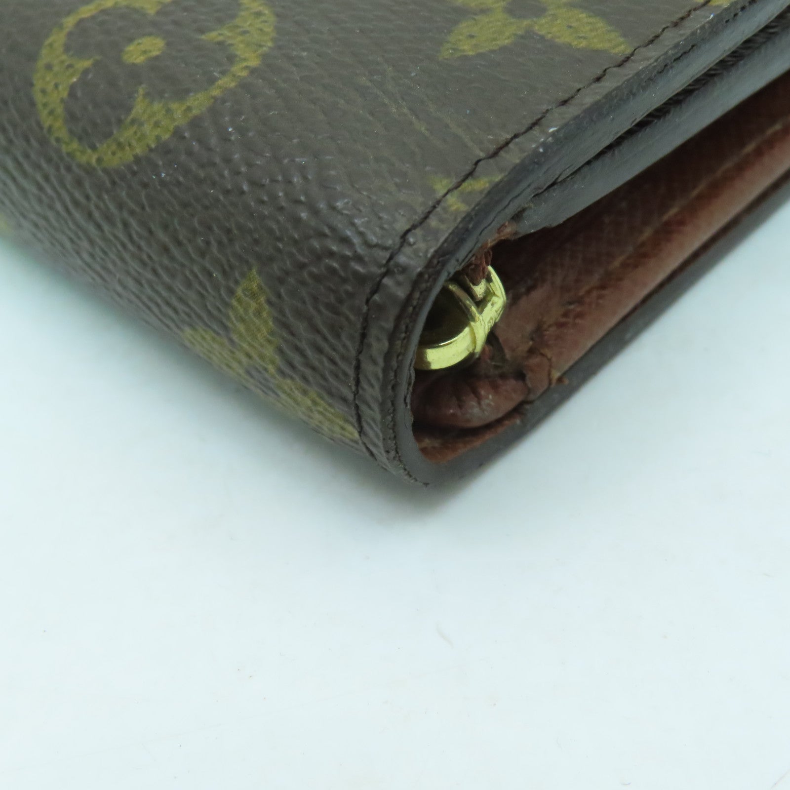 LOUIS VUITTON 【激減優惠】Monogram Porte Monnaie Billets Tresor Wallet金扣錢包啡色