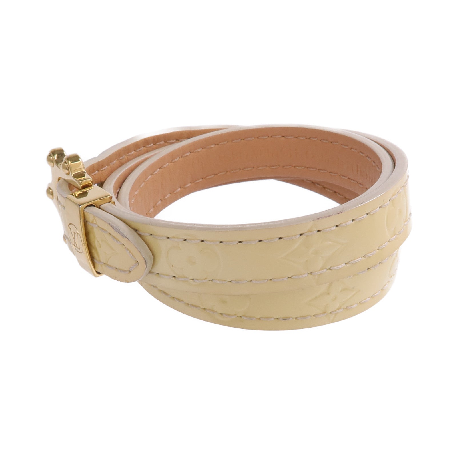 LOUIS VUITTON 【激減優惠】Monogram Vernis Triple Tour Bracelet金扣手帶