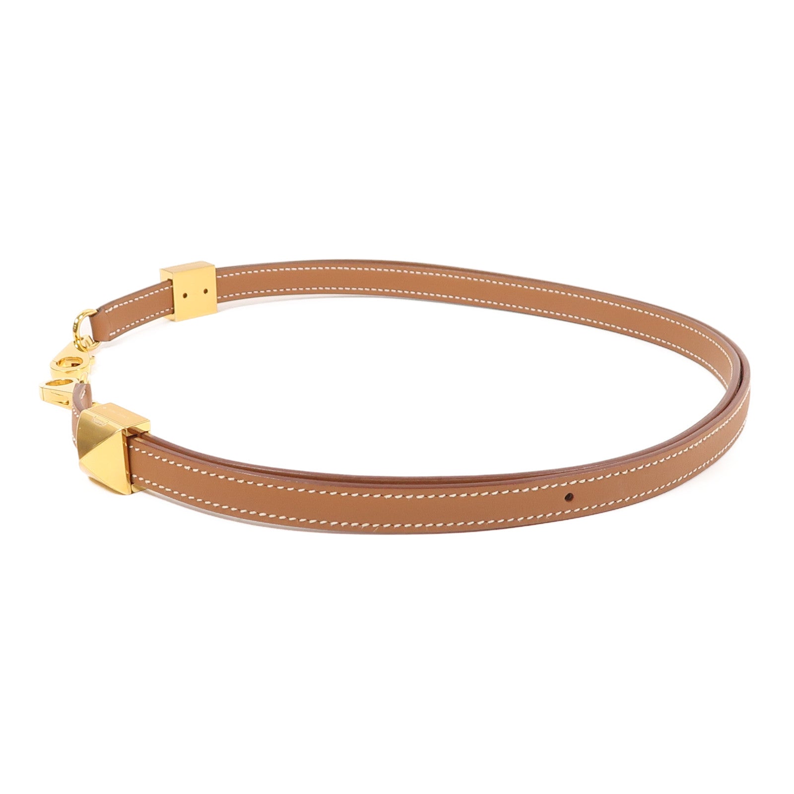 HERMES Swift皮革Strap金扣肩背帶37 Gold