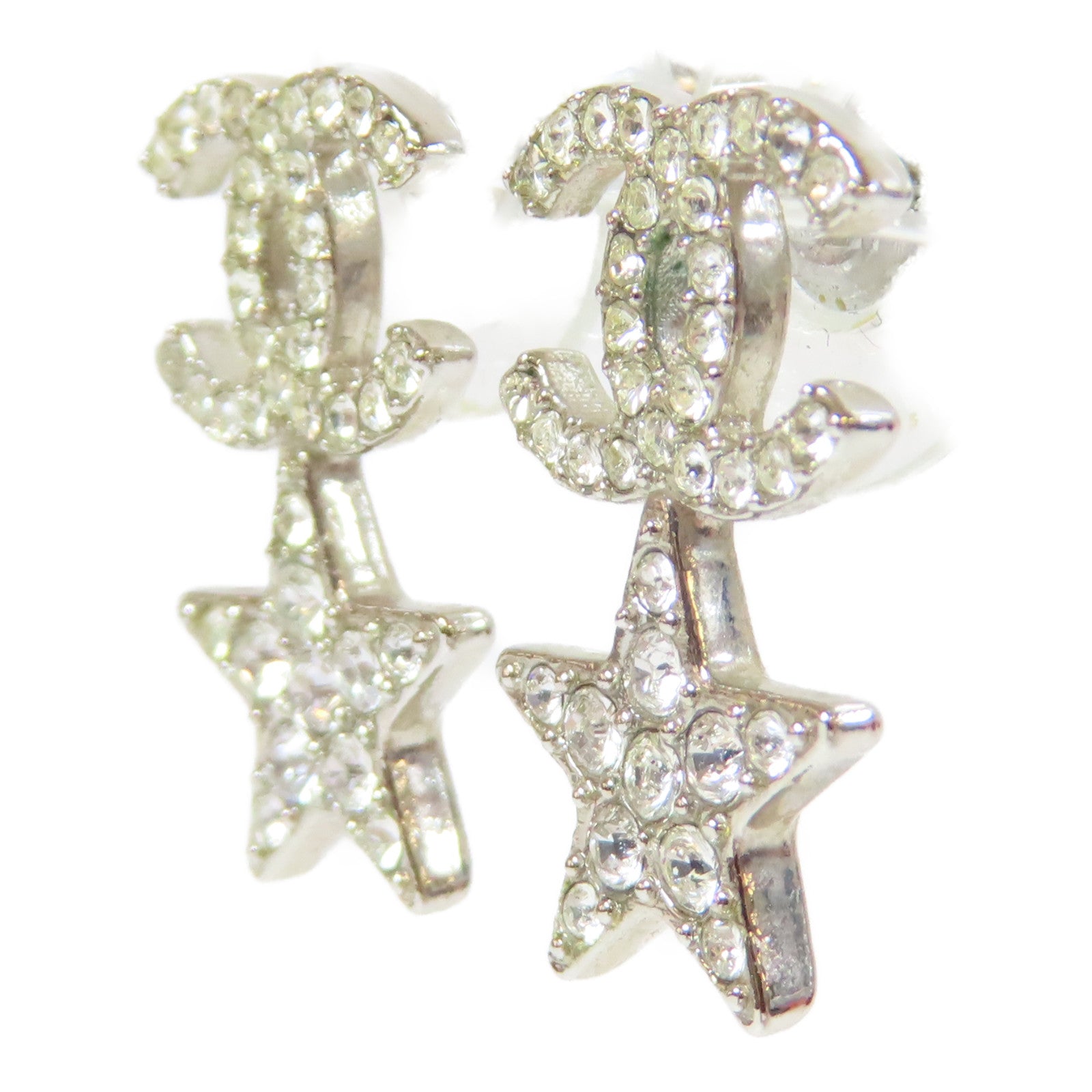 CHANEL PVC/金屬Earrings耳環銀色