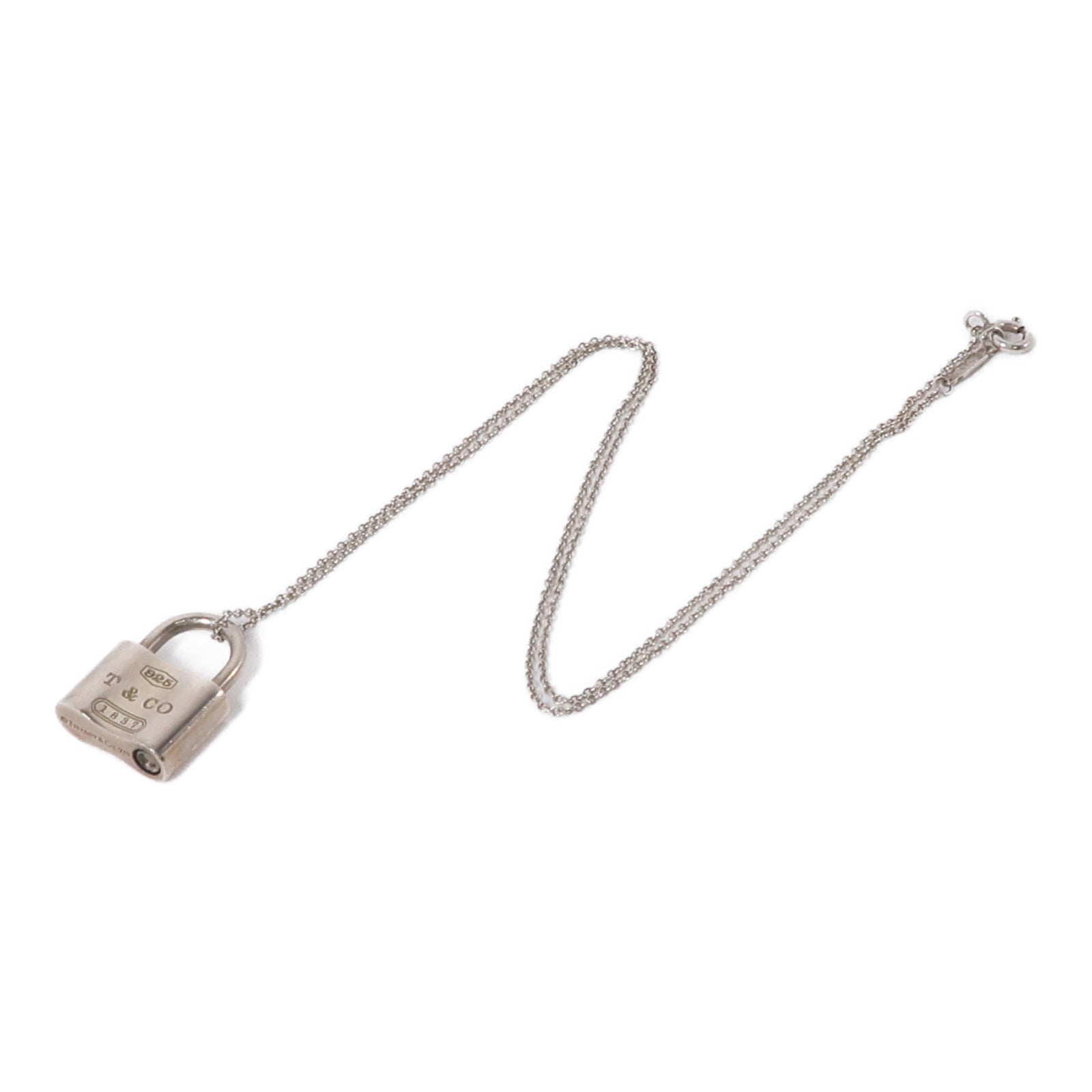 TIFFANY＆CO 925鍍銀Padlock Necklace項鍊