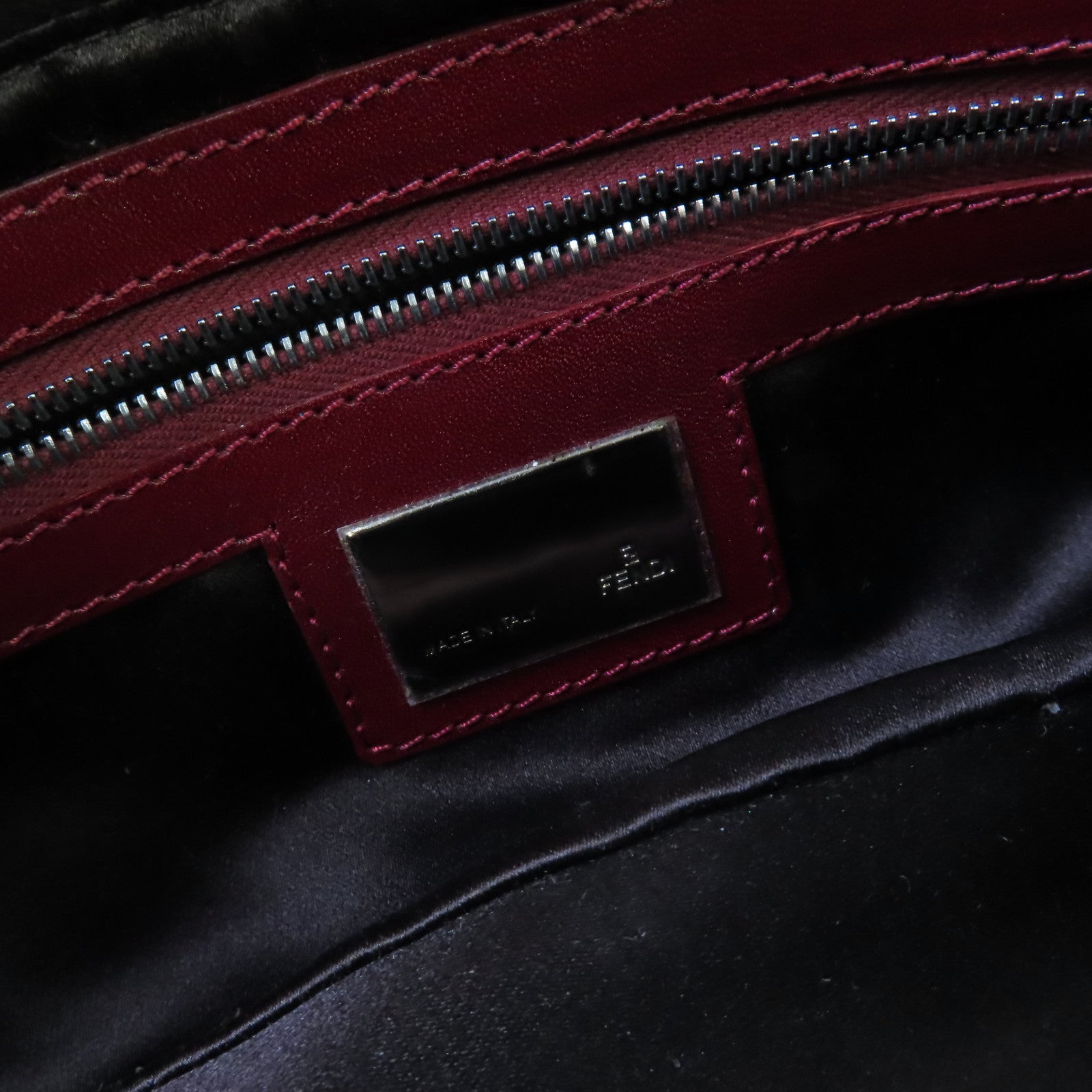 FENDI 麂皮皮革Mamma Bucke Hand Bag銀扣手挽袋啡色