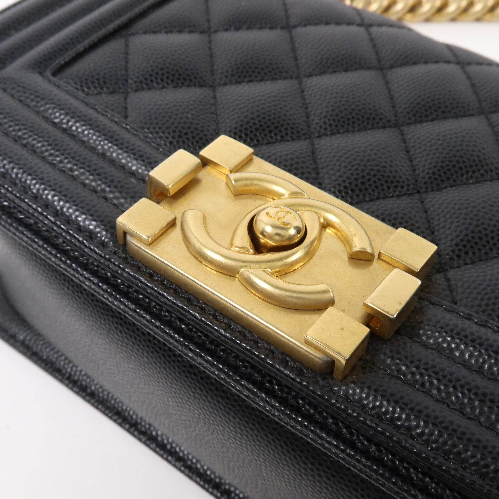 CHANEL 牛皮皮革Boy 20鏈帶肩背袋