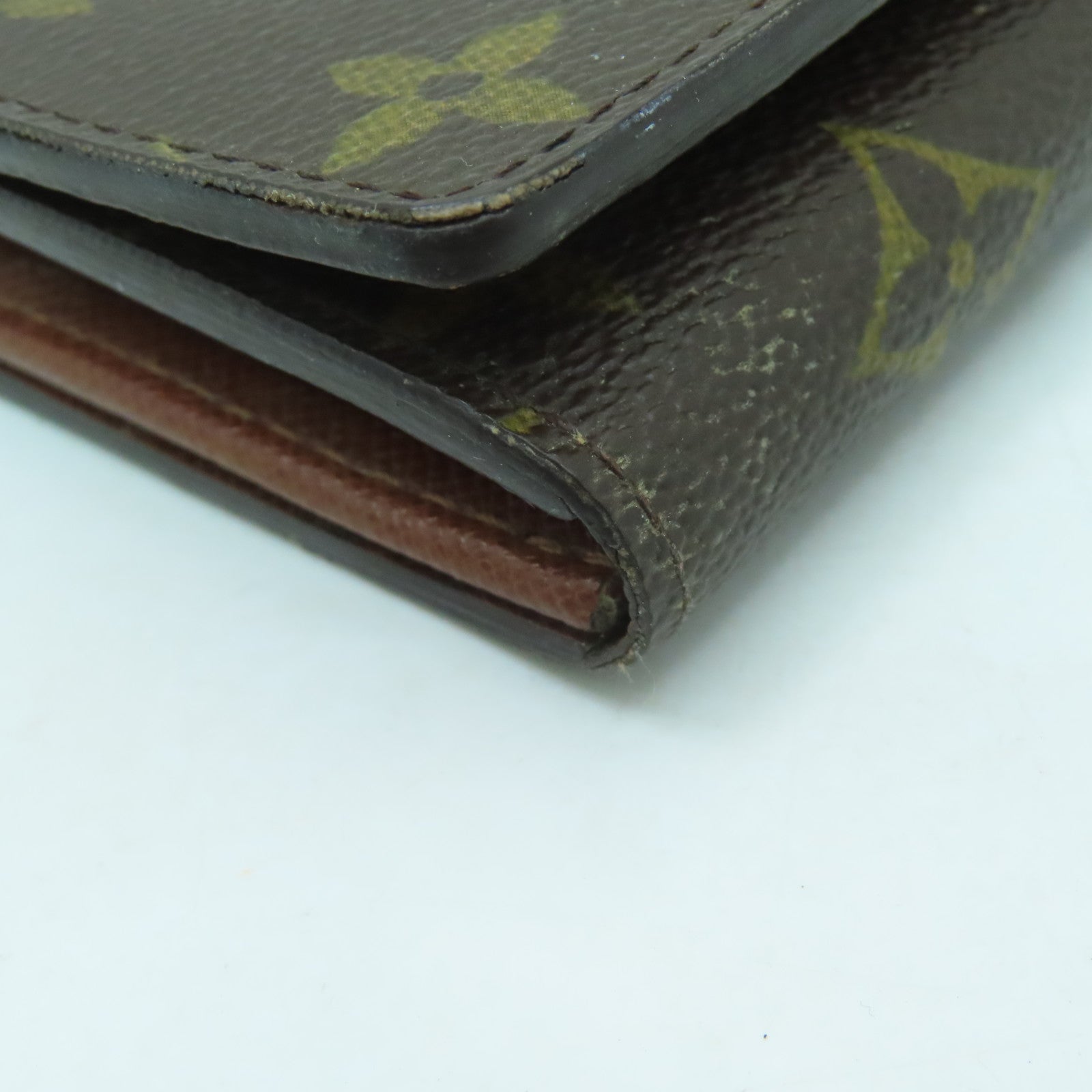 LOUIS VUITTON 【激減優惠】Monogram Porte Monnaie Billets Tresor Wallet金扣錢包啡色