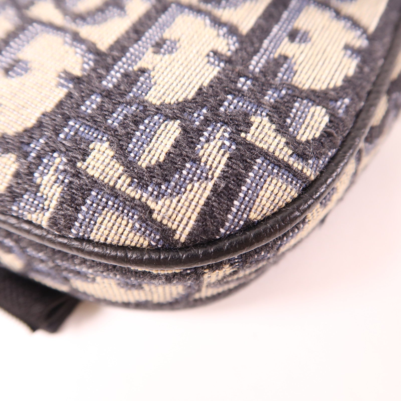 Dior CD SHW Saddle Pouch Canvas Navy/Beige