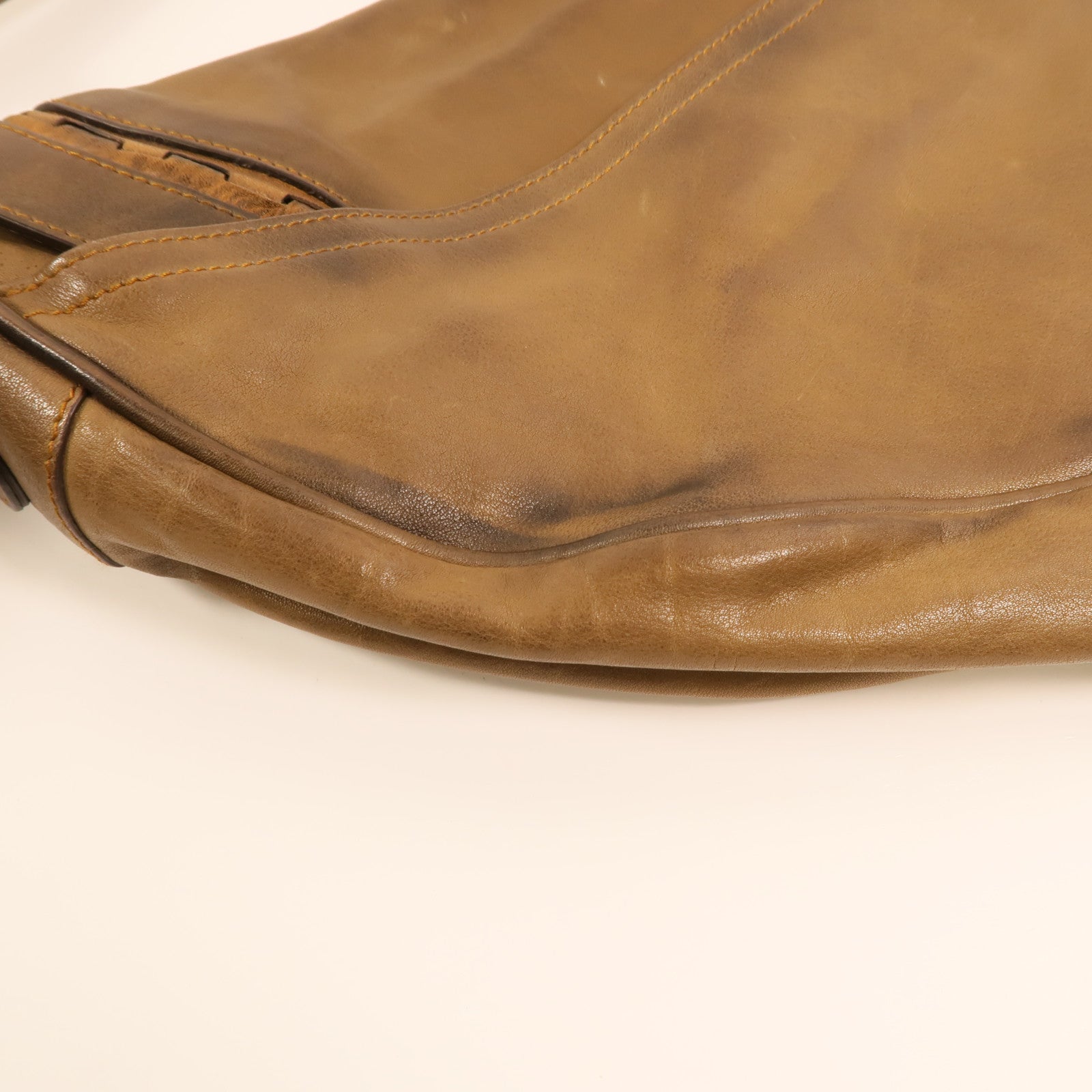 Dior 牛皮皮革Vintage Saddle Bag銀扣手挽袋