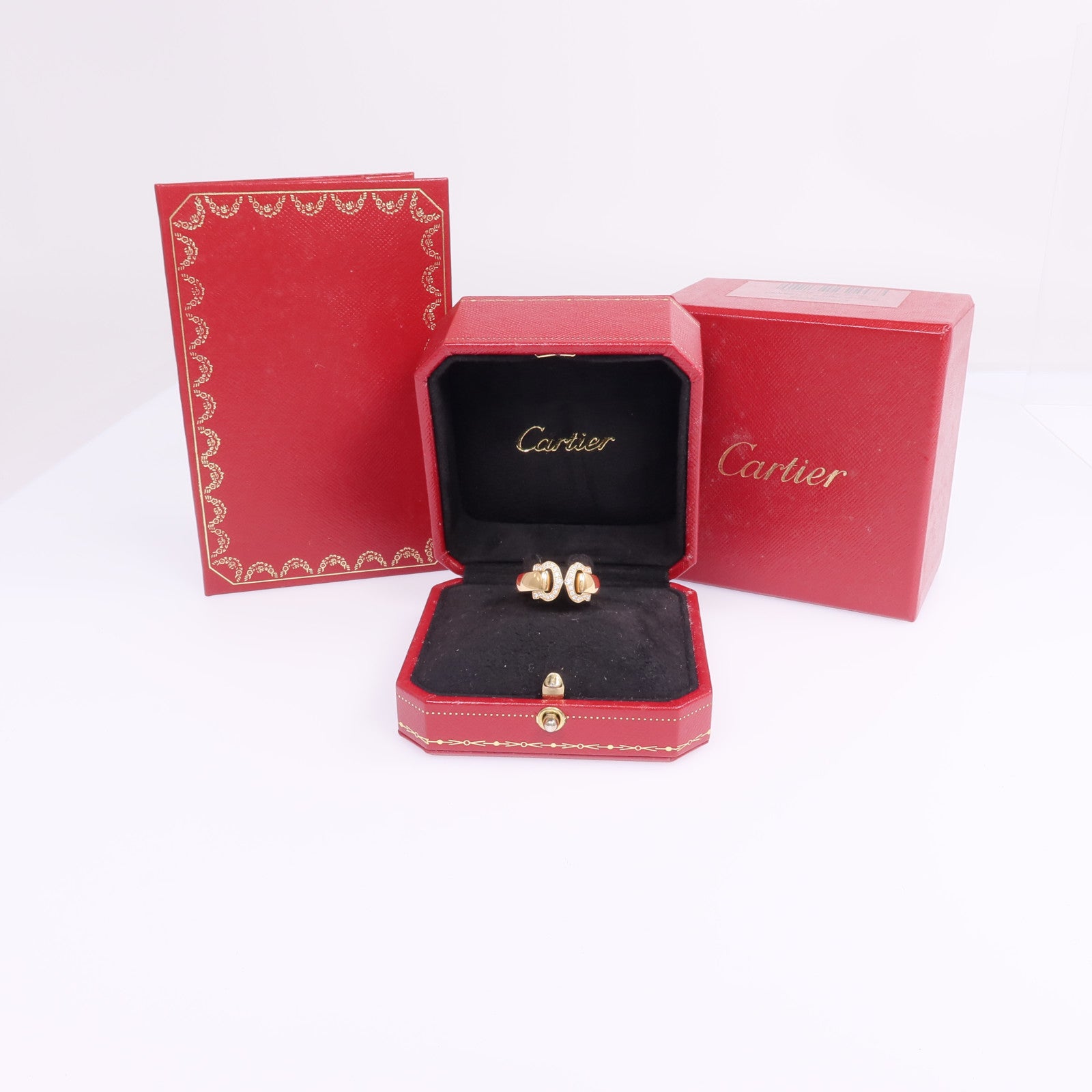 CARTIER 18K黃金2C Diamond Ring鑽石戒指Cartier#54/US#6.75