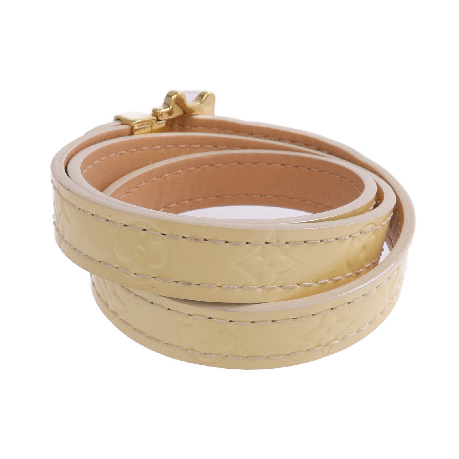 LOUIS VUITTON 【激減優惠】Monogram Vernis Triple Tour Bracelet金扣手帶