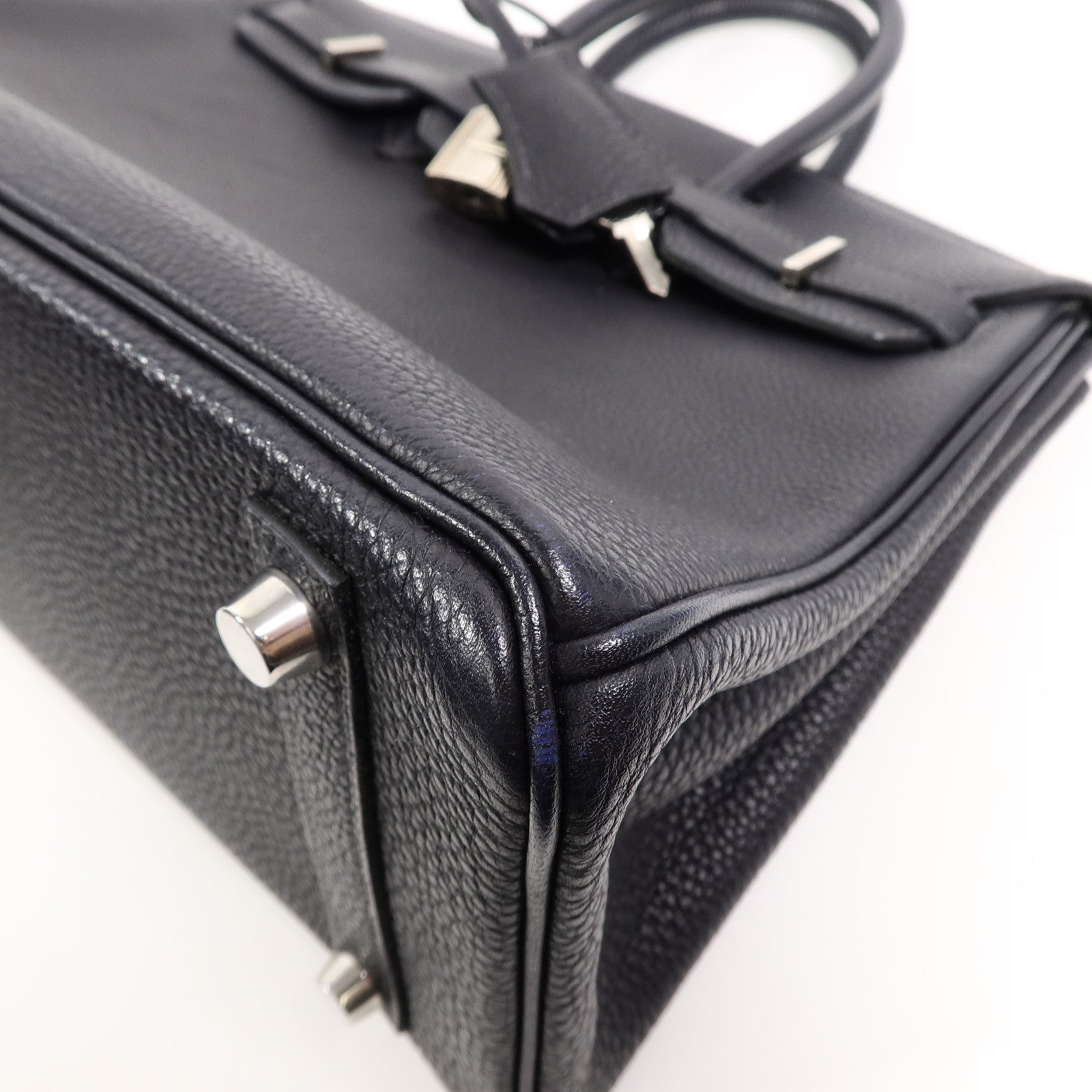 HERMES Togo皮革Birkin 25手挽袋Bleu Indigo