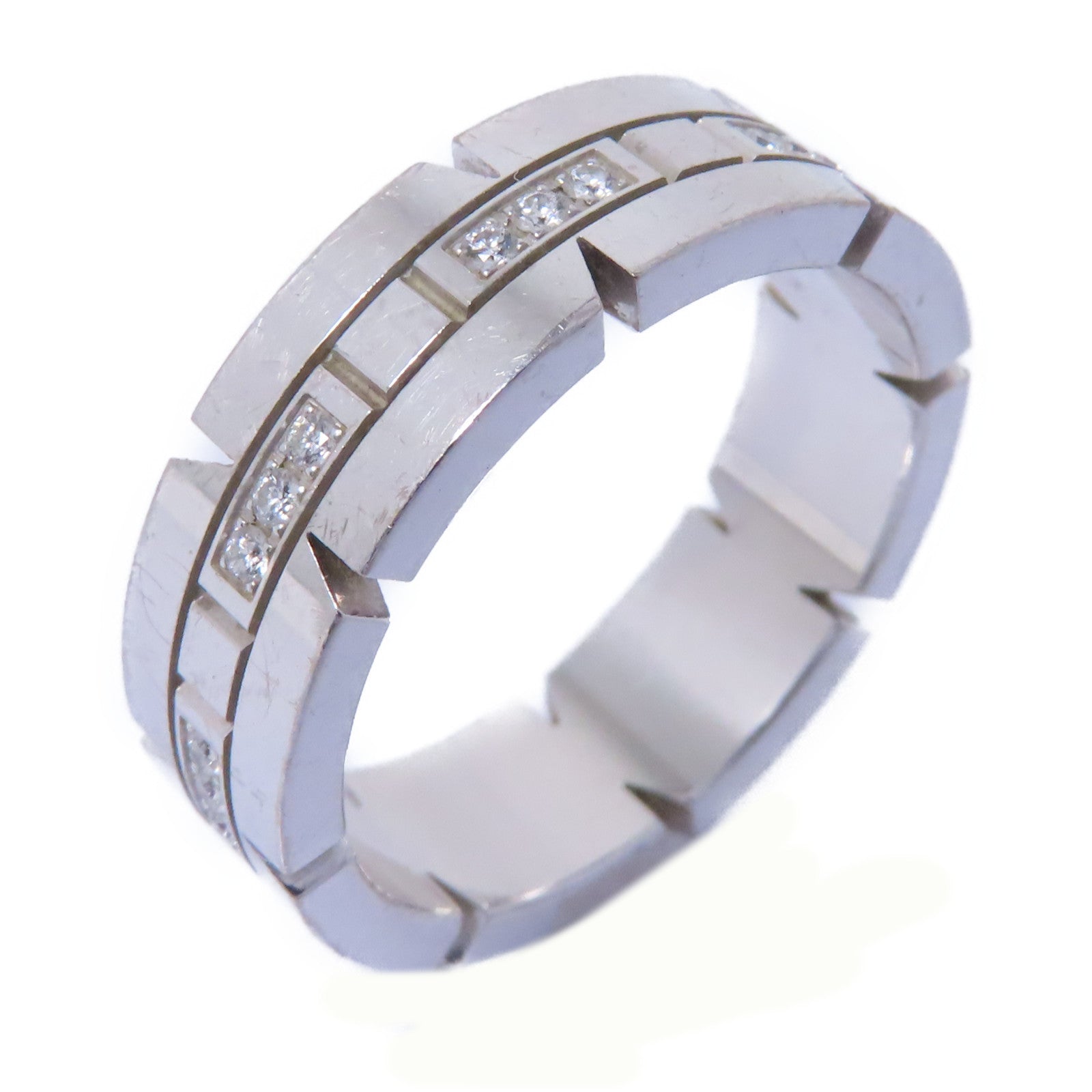 CARTIER 【激減優惠】18K白金Diamond Ring鑽石戒指Cartier#56/US#7.5