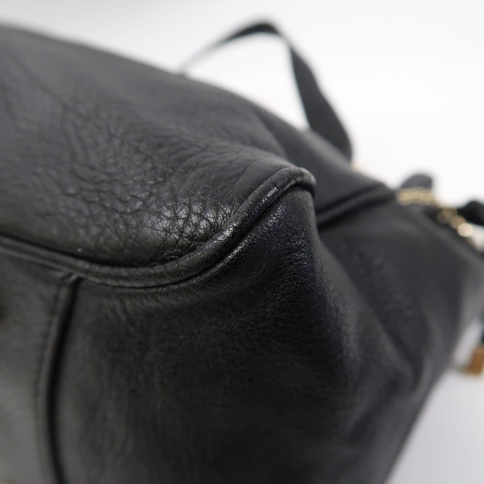 BVLGARI (PRICE DOWN) GHW Monete 2 Way Shoulder Bag Leather Black