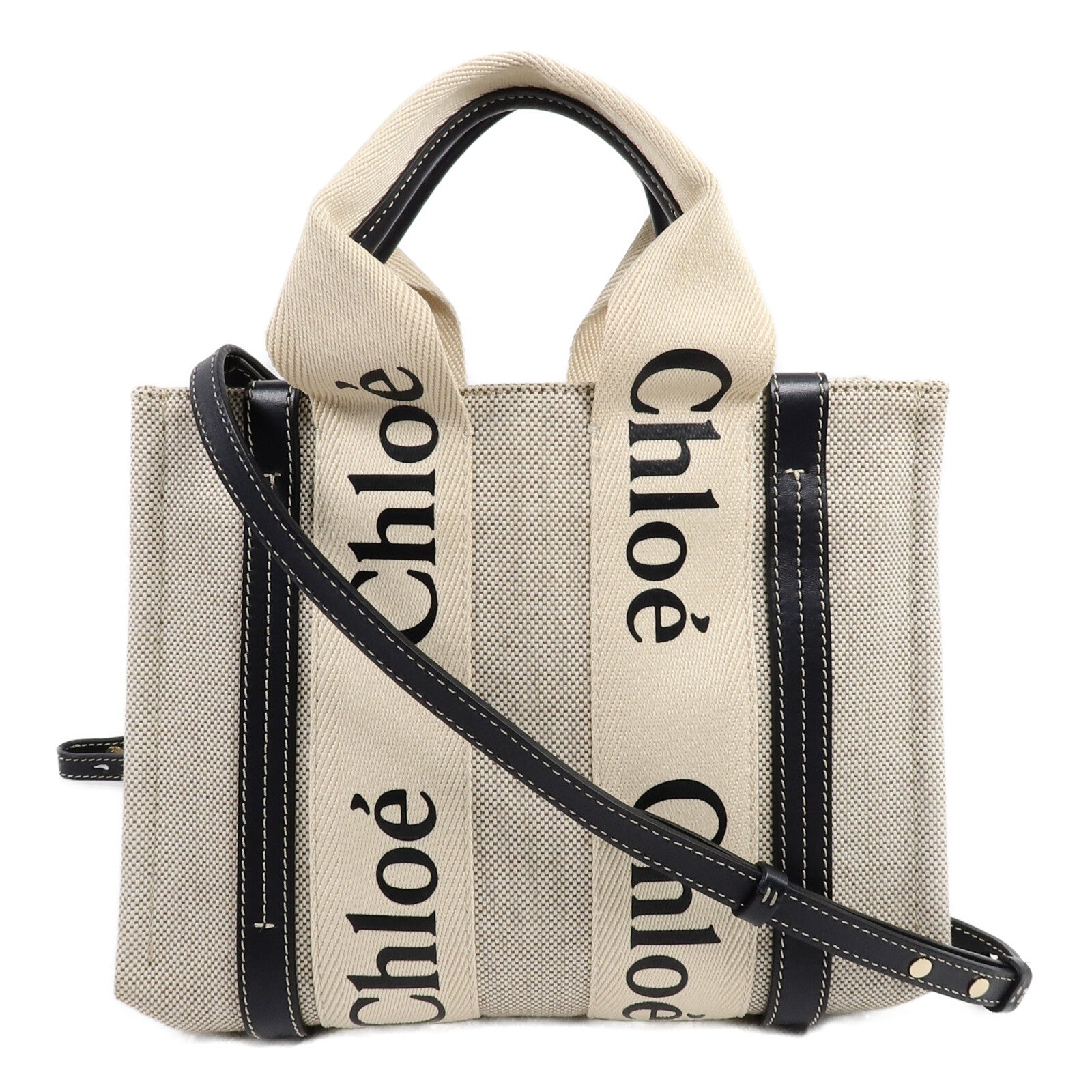 Chloe 帆布Woody Small Tote Bag手挽肩背兩用袋