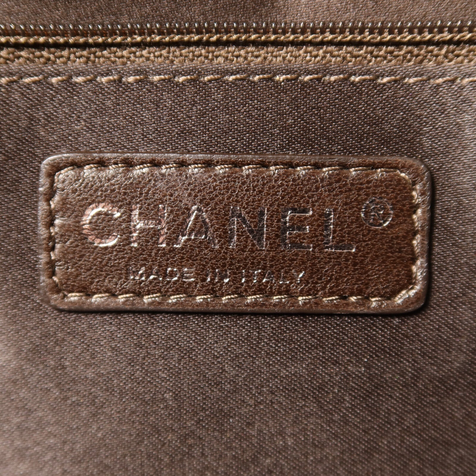 CHANEL 羊皮皮革Chain Shoulder銀扣鏈帶肩背袋
