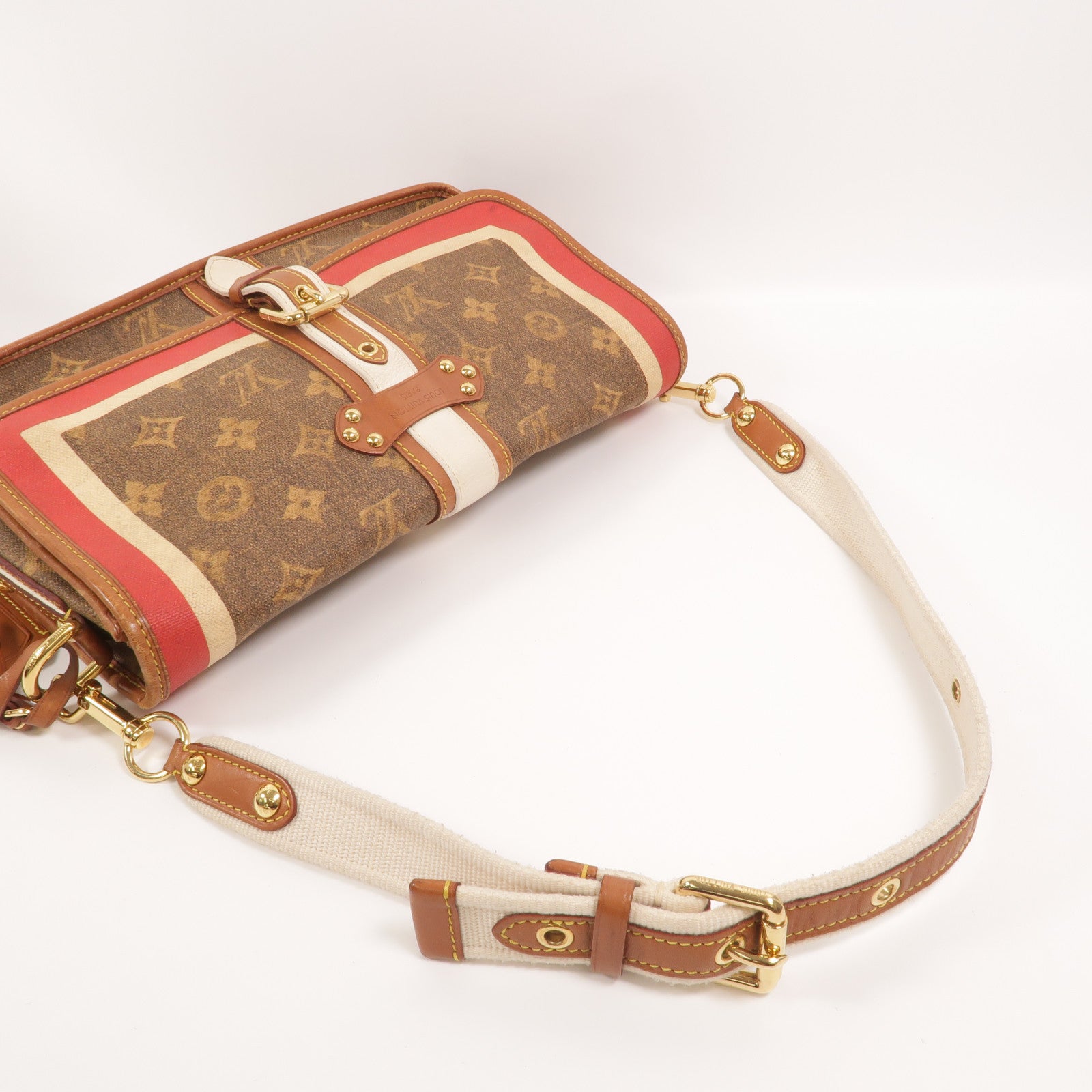 LOUIS VUITTON Monogram Tissue Porte Rayures肩背袋