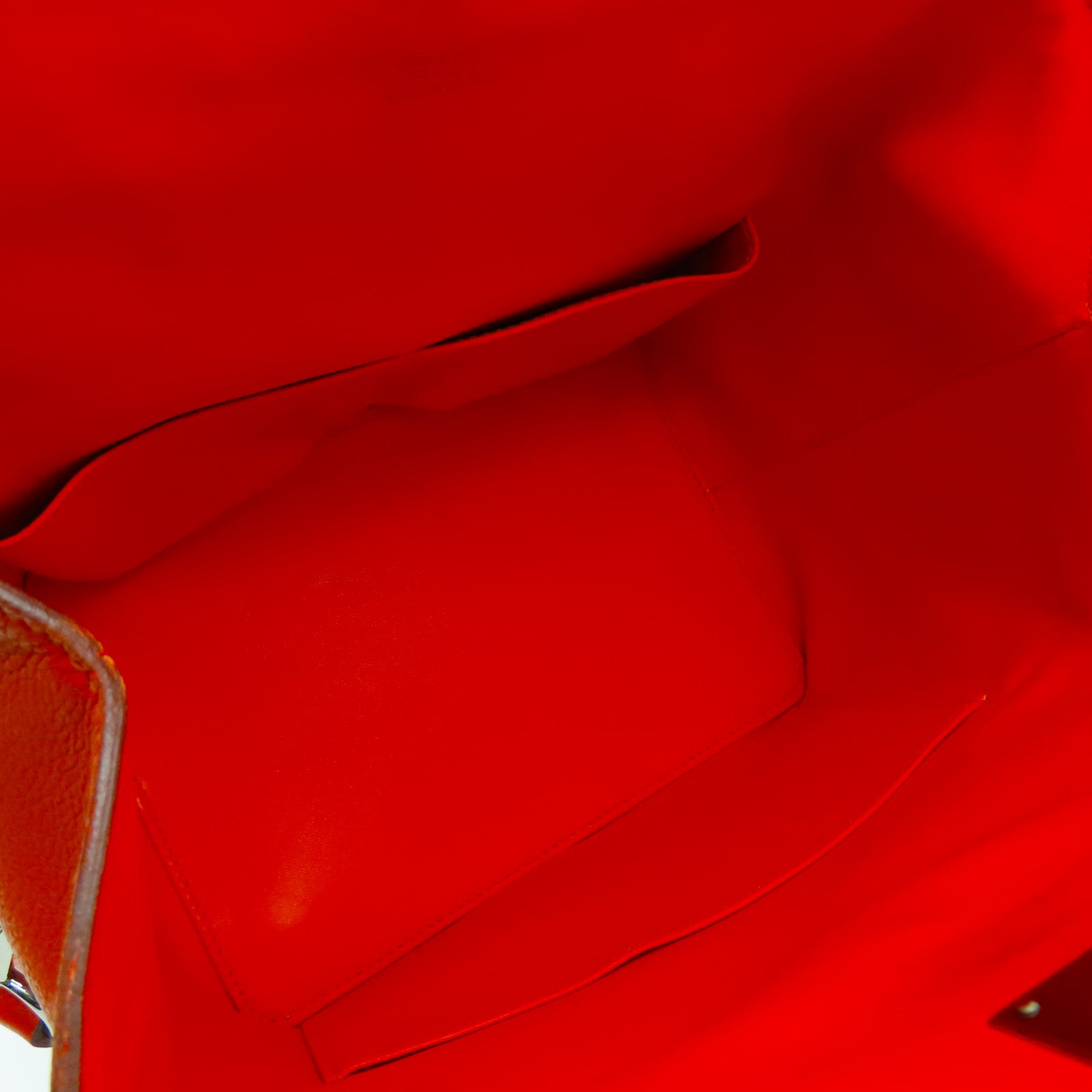 HERMES 【清倉大減價】Evercolor皮革Toolbox 20銀扣手挽肩背兩用袋火焰橘色