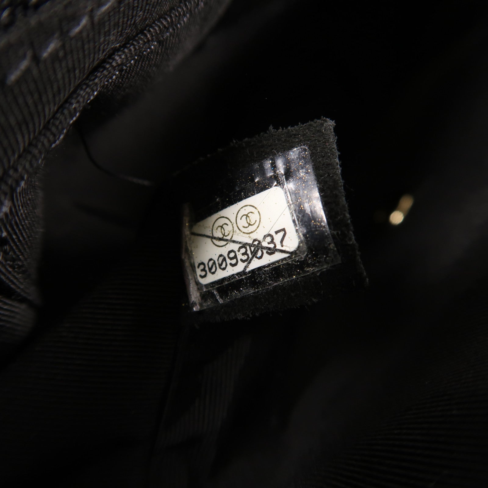 CHANEL CC GHW Shoulder Bag Lambskin Leather Black