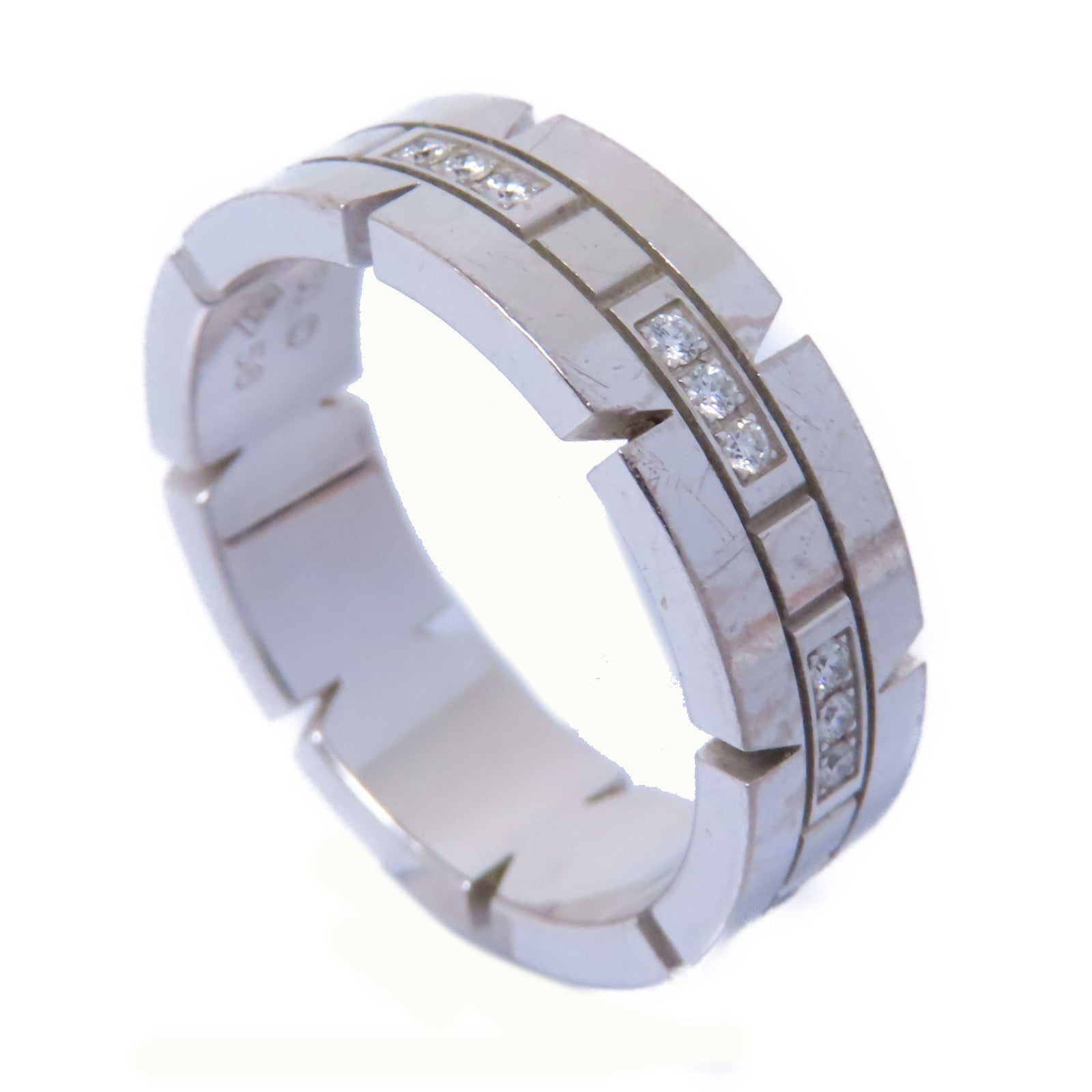 CARTIER 【激減優惠】18K白金Diamond Ring鑽石戒指Cartier#56/US#7.5