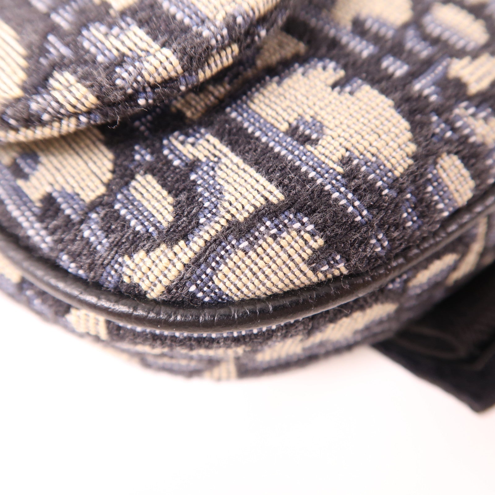 Dior CD SHW Saddle Pouch Canvas Navy/Beige