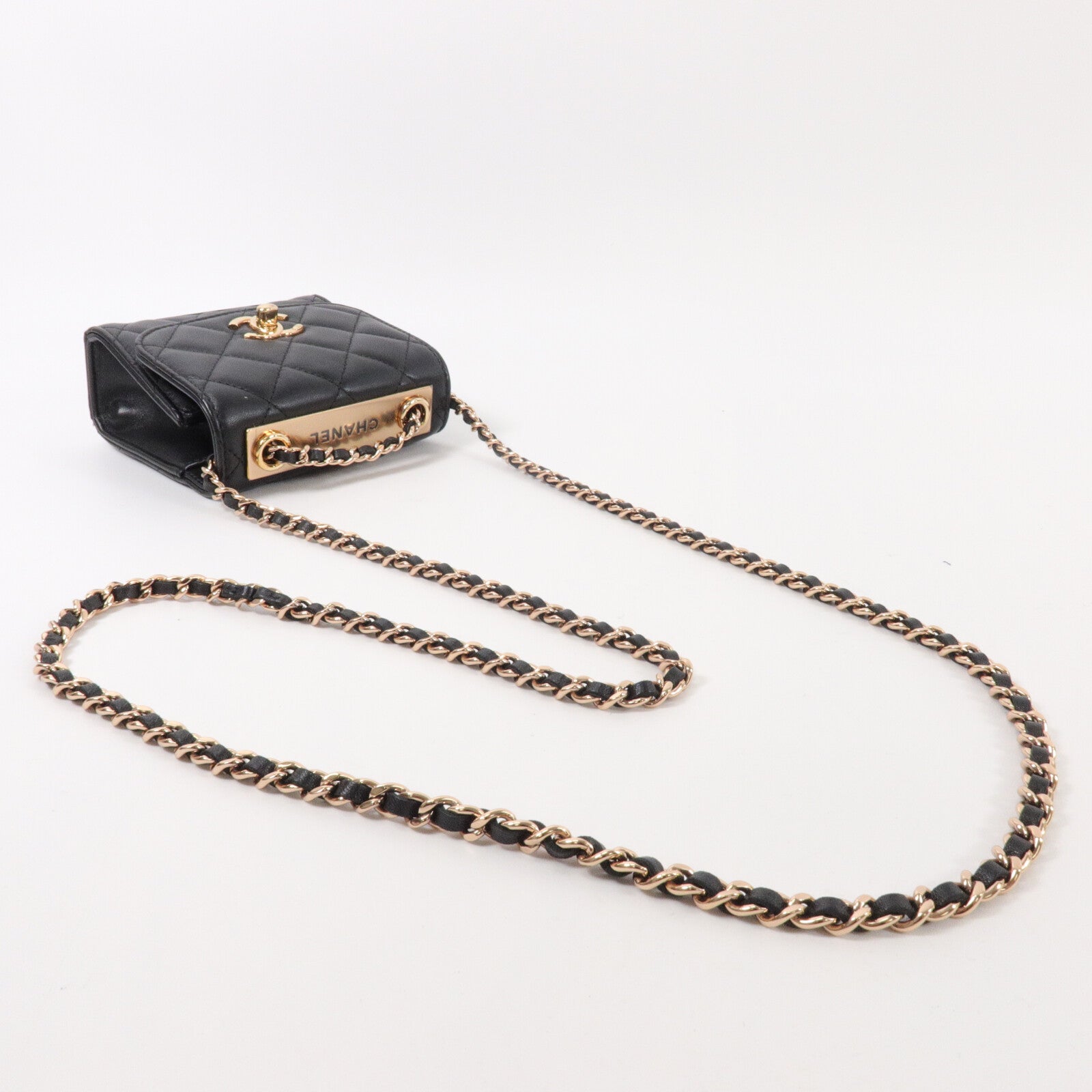 CHANEL 羊皮皮革Trendy CC Mini鏈帶肩背袋