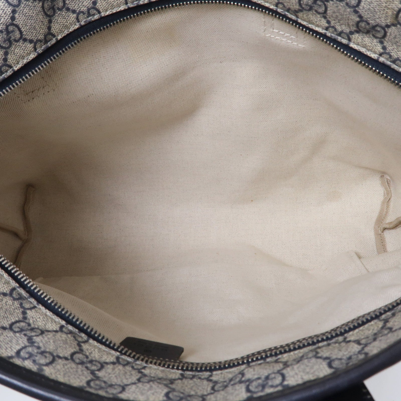 GUCCI 塗層帆布Tote Bag銀扣手挽袋藍色