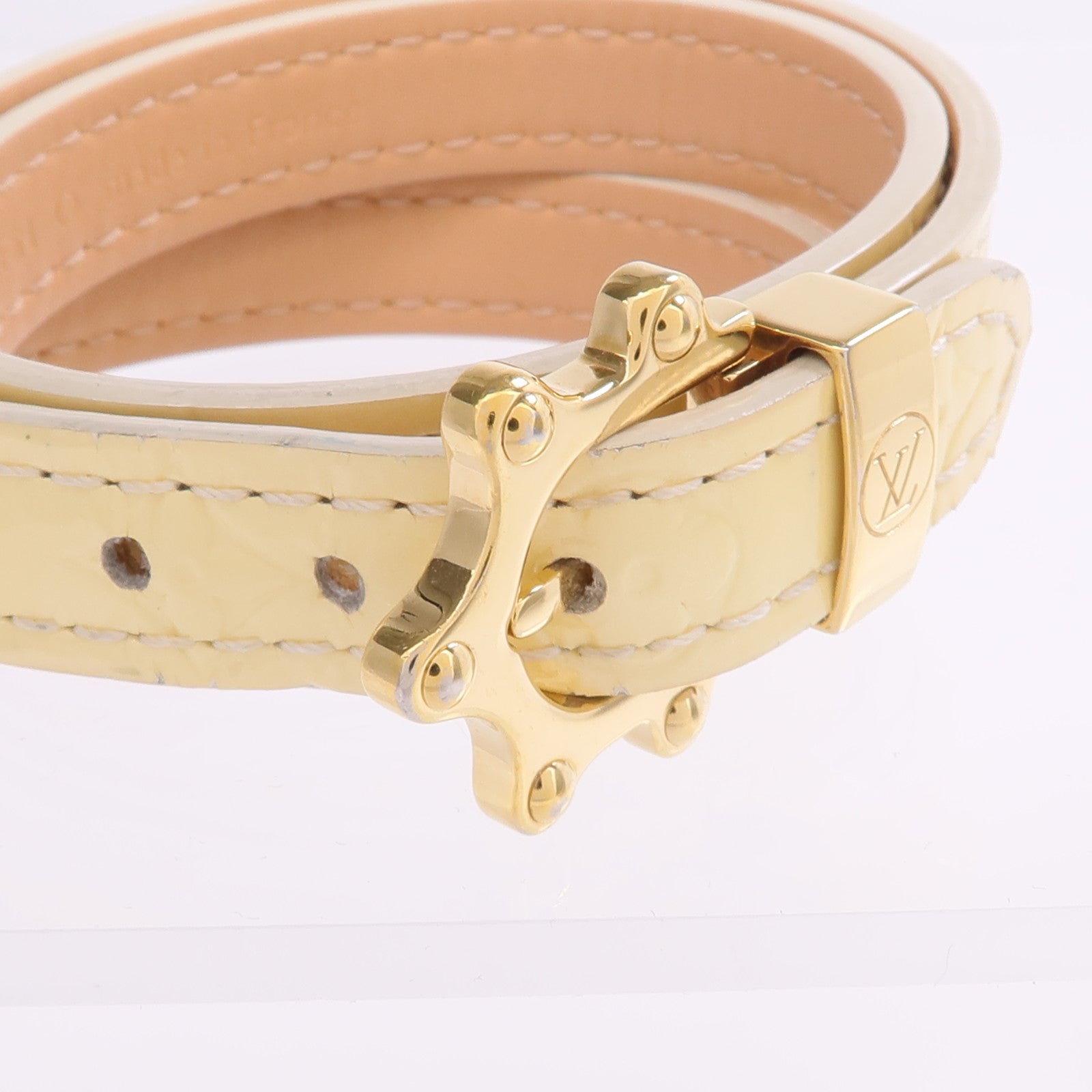 LOUIS VUITTON 【激減優惠】Monogram Vernis Triple Tour Bracelet金扣手帶