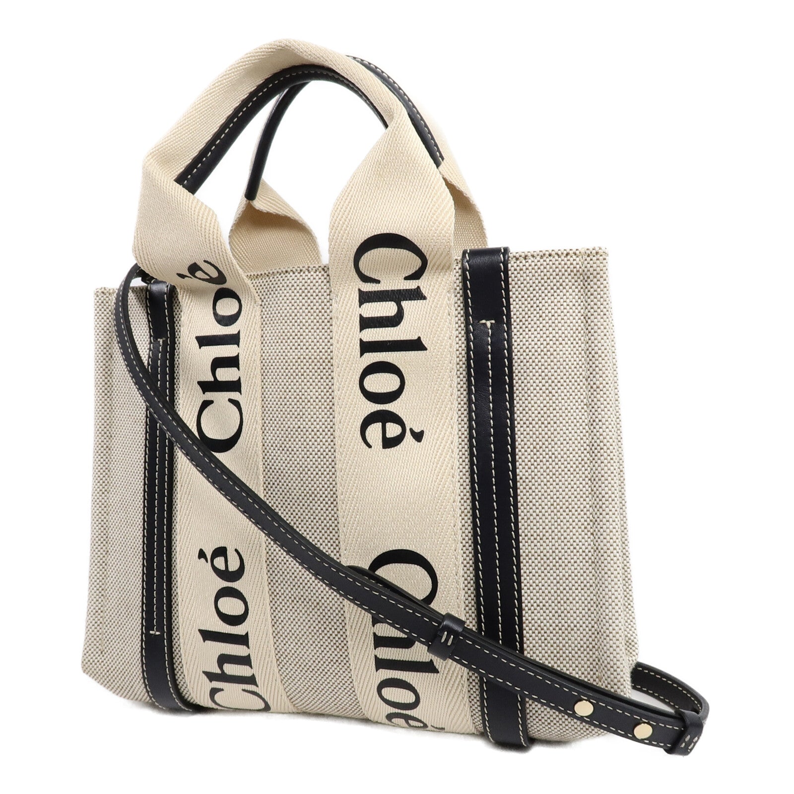 Chloe 帆布Woody Small Tote Bag手挽肩背兩用袋