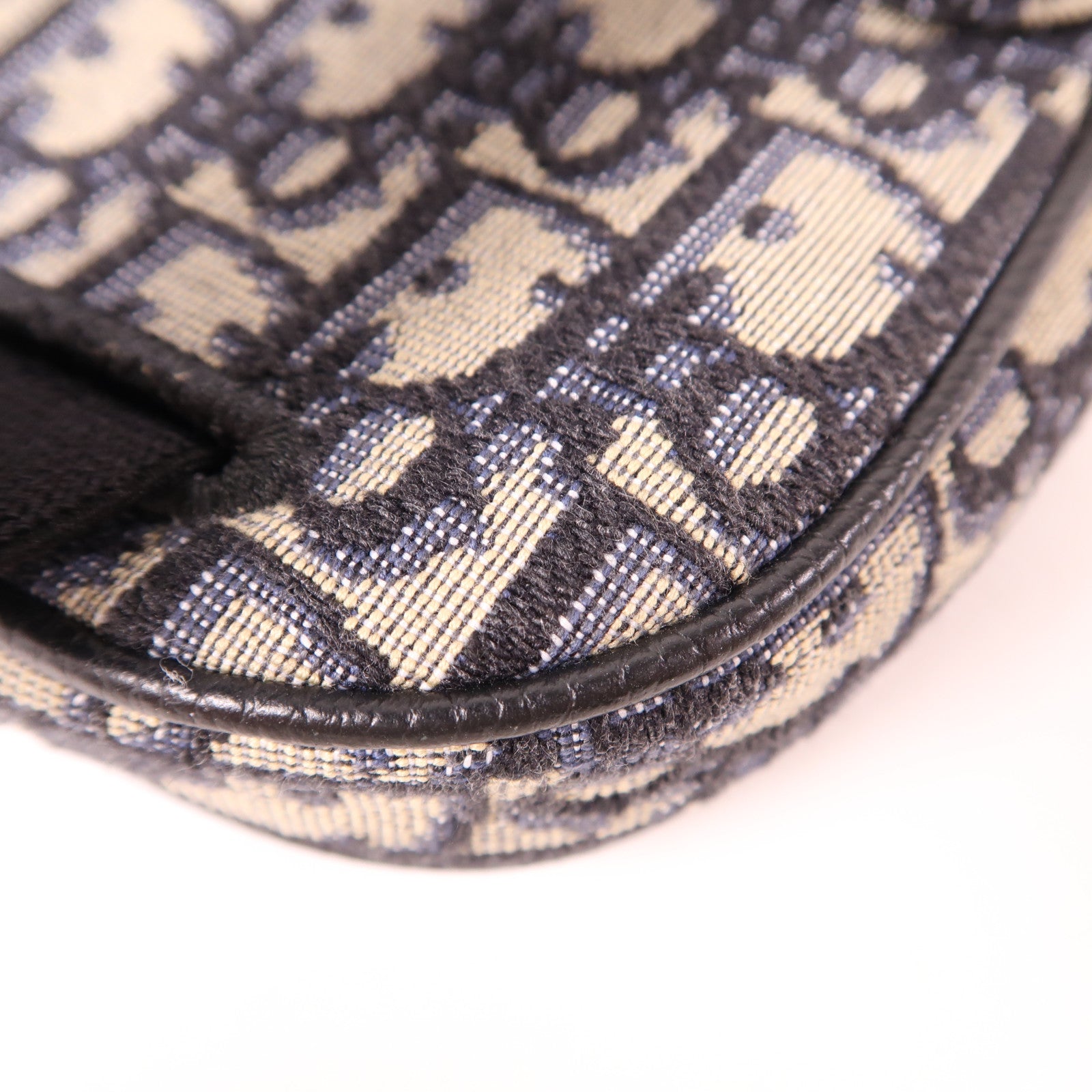 Dior CD SHW Saddle Pouch Canvas Navy/Beige