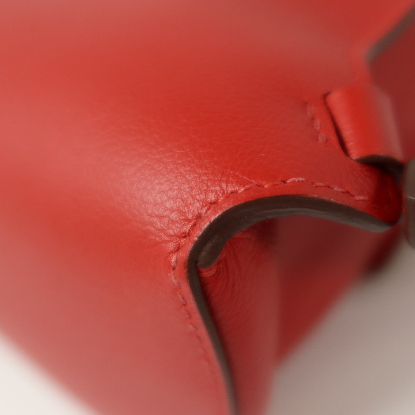 HERMES Evercolor皮革Sac A Dos GR24銀扣背包Rouge Piment