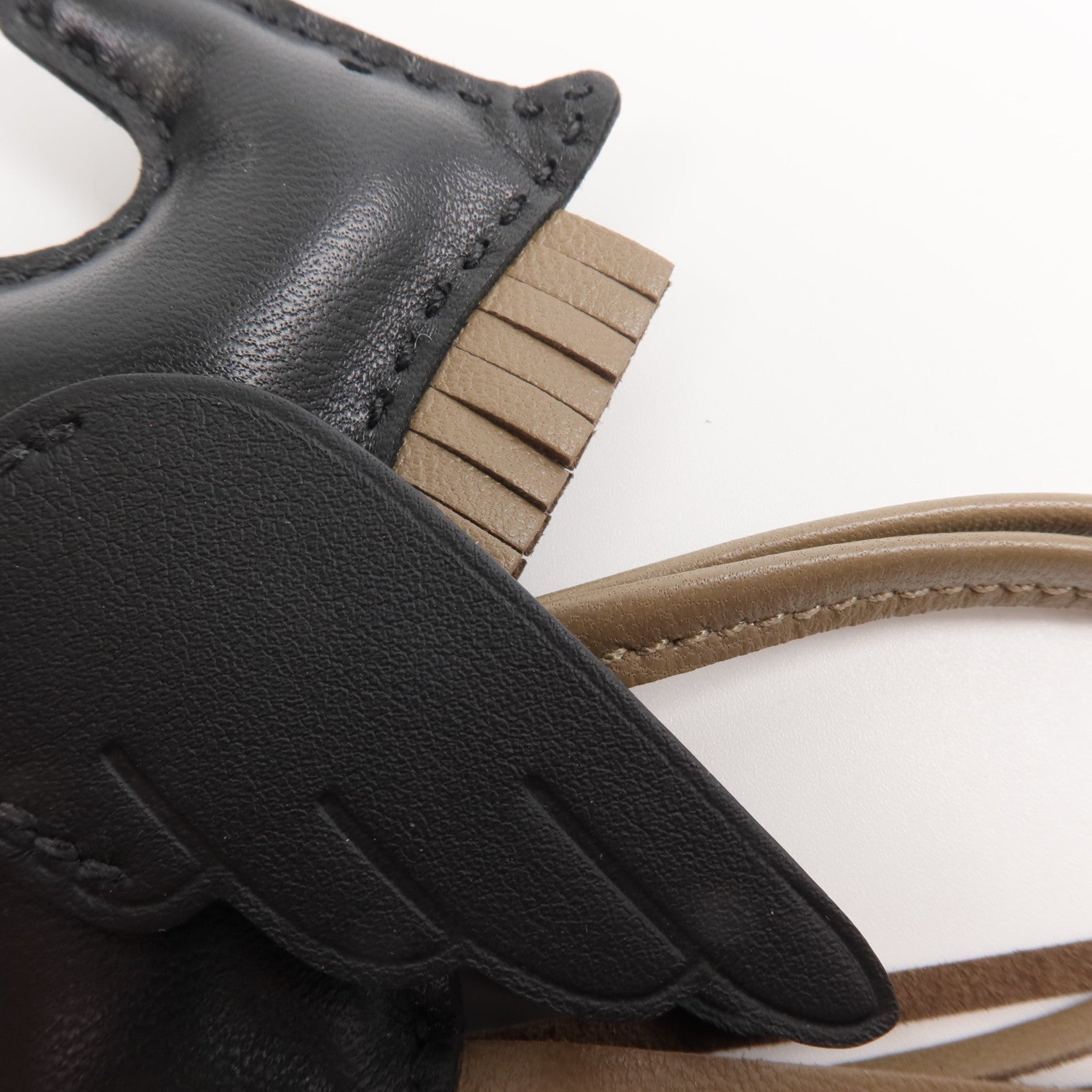 HERMES Milo/Swift皮革Rodeo Pegase MM掛飾Noir